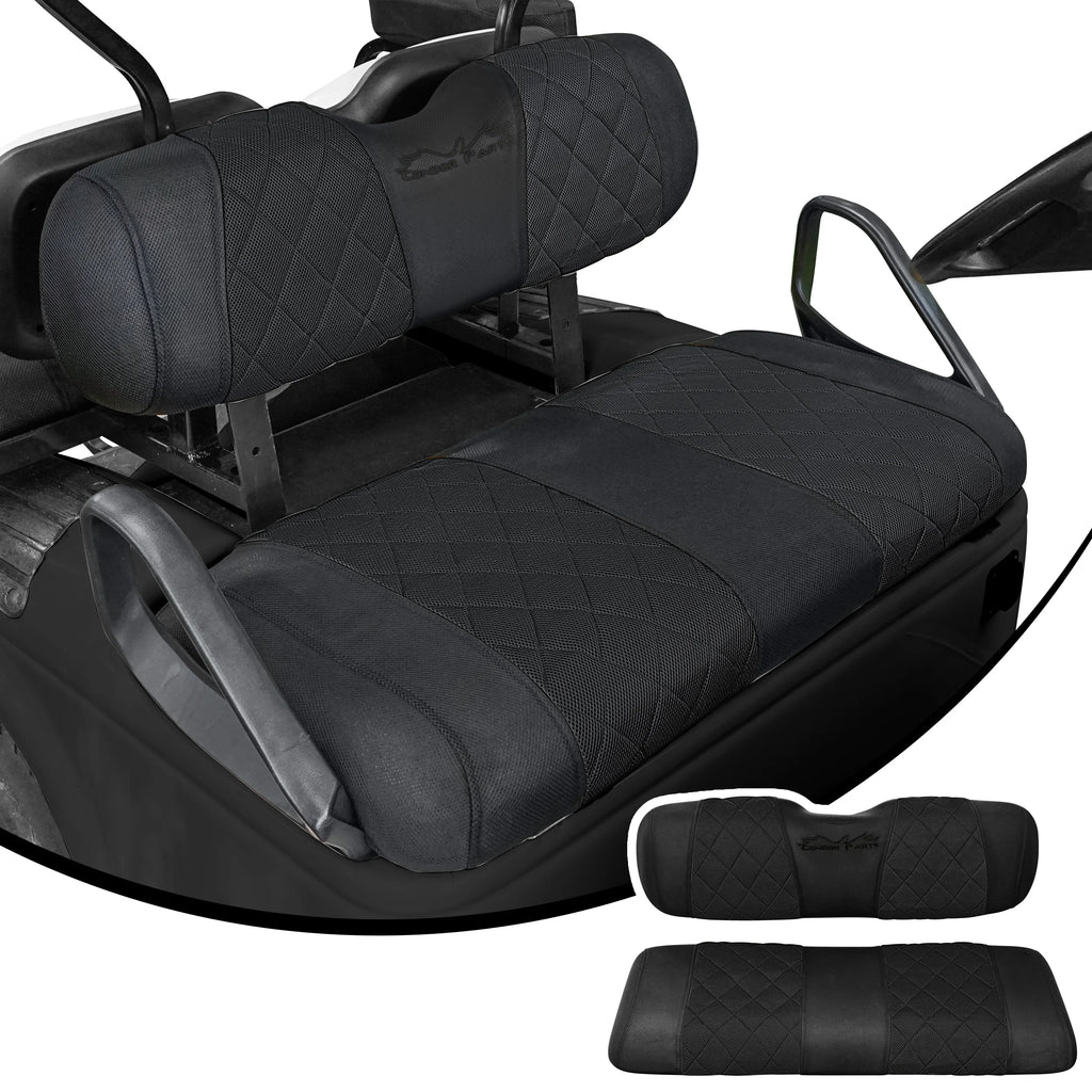 EZGO TXT & RXV Golf Cart Seat Covers – Diamond Design Breathable Mesh, Easy Install
