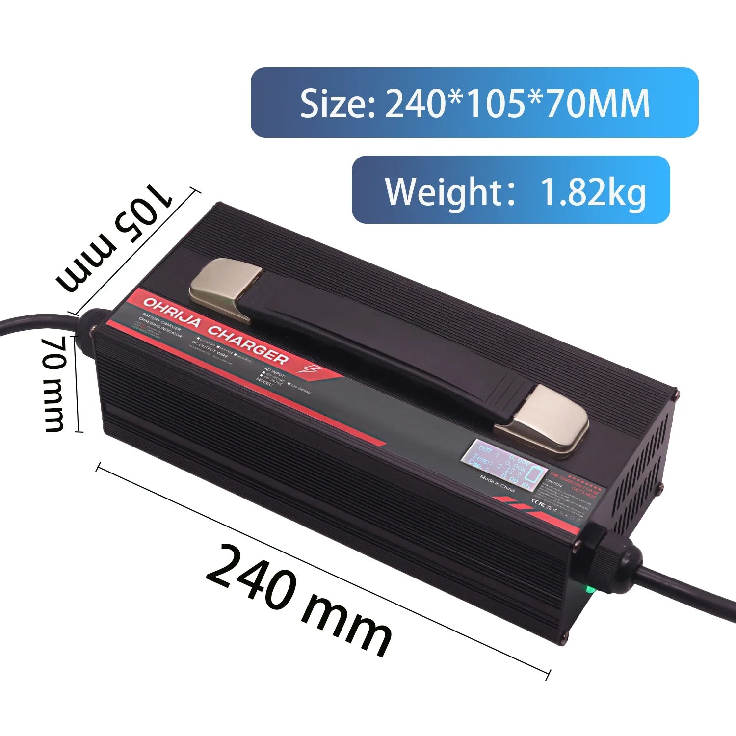 48V 18A Golf Cart Lead Acid Charger with Digital Display