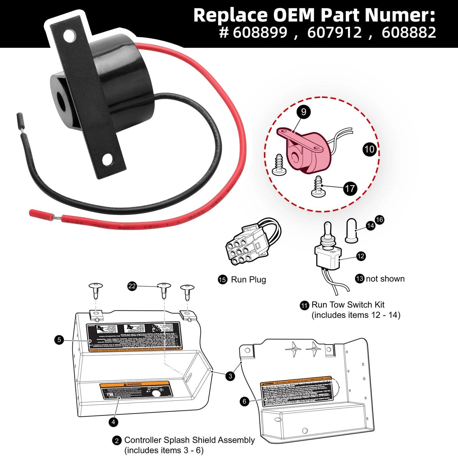 Golf Cart Reverse Buzzer | EZGO RXV 2008-Up G&E & 2010-Up 2 Five Models