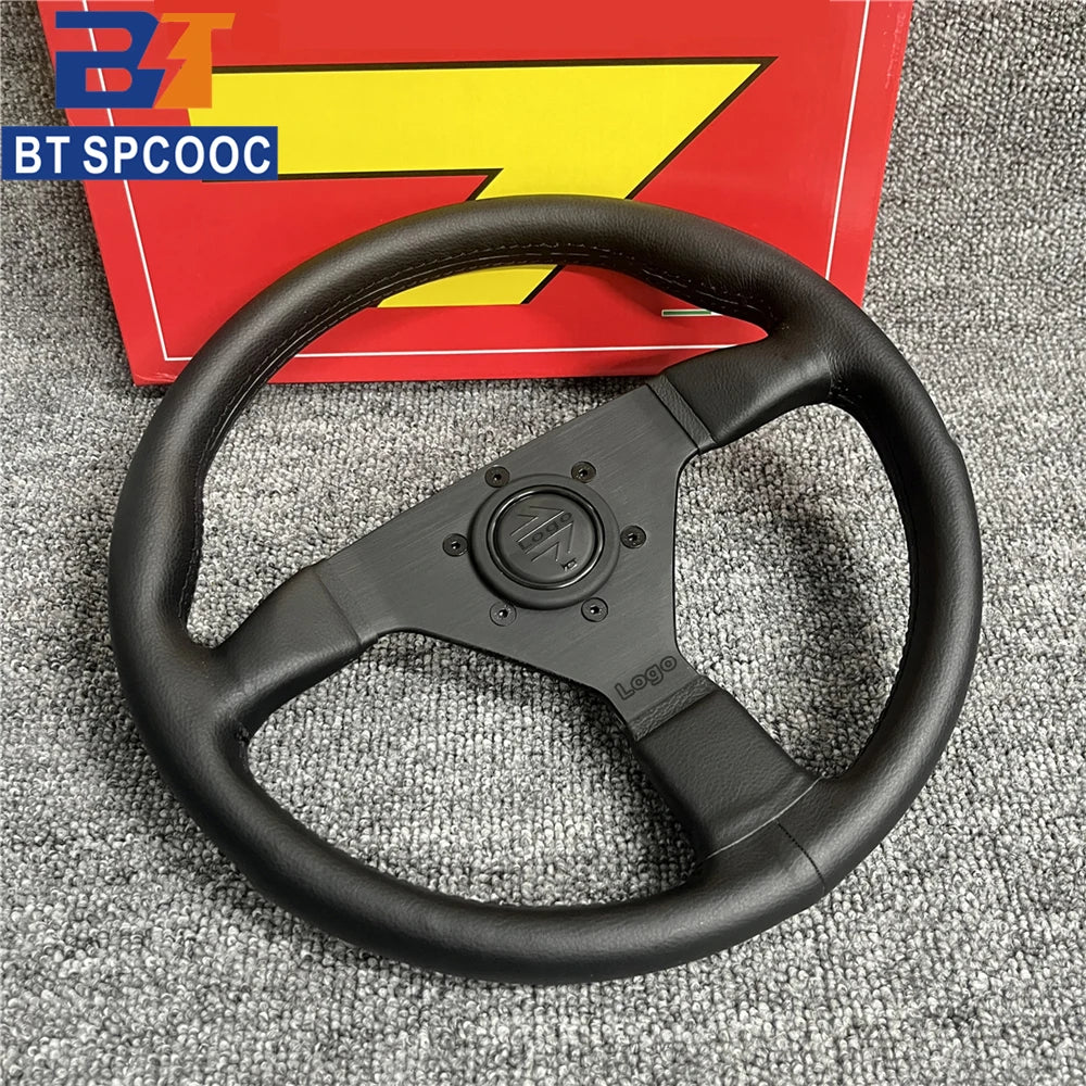 13 Inch 320mm Real Leather Racing Steering Wheel for Golf Cart – JDM Sport Drift