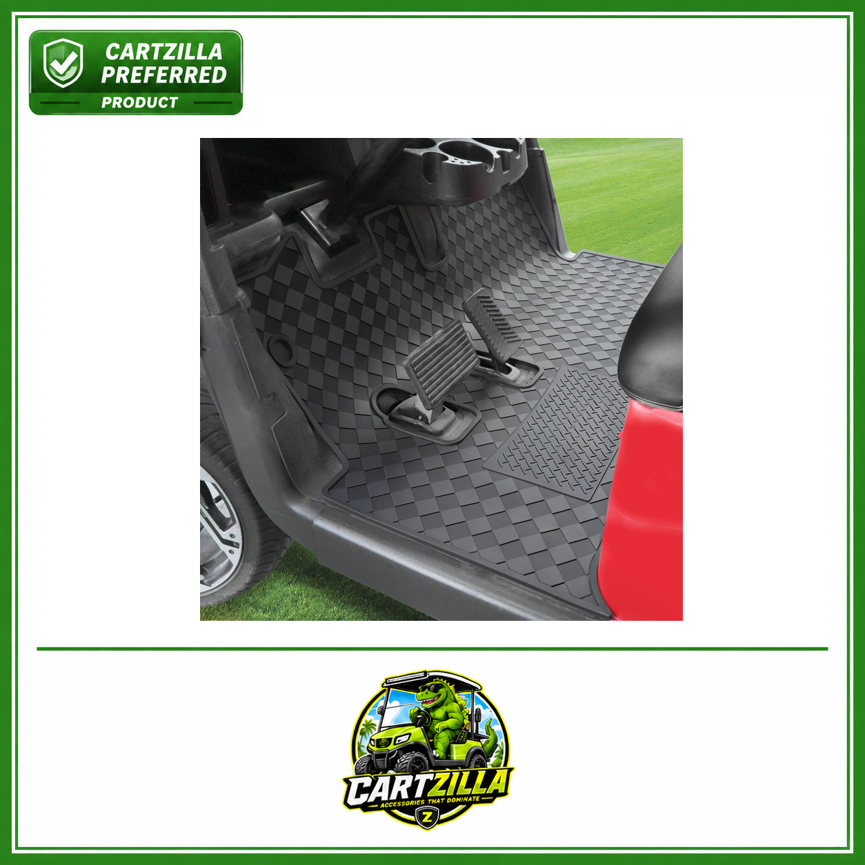 EZGO RXV Golf Cart Mat Full Coverage Floor Liner | EZGO RXV (2008-Up) & 2Five (2009-Up) Models, Non-Slip Designed