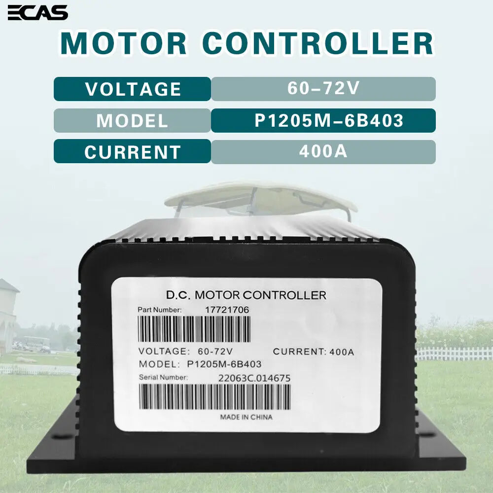 60V/72V 400A Golf Cart Motor Controller for EZGO, Club Car & Yamaha – Curtis 1205M-6B403 (0-5k)