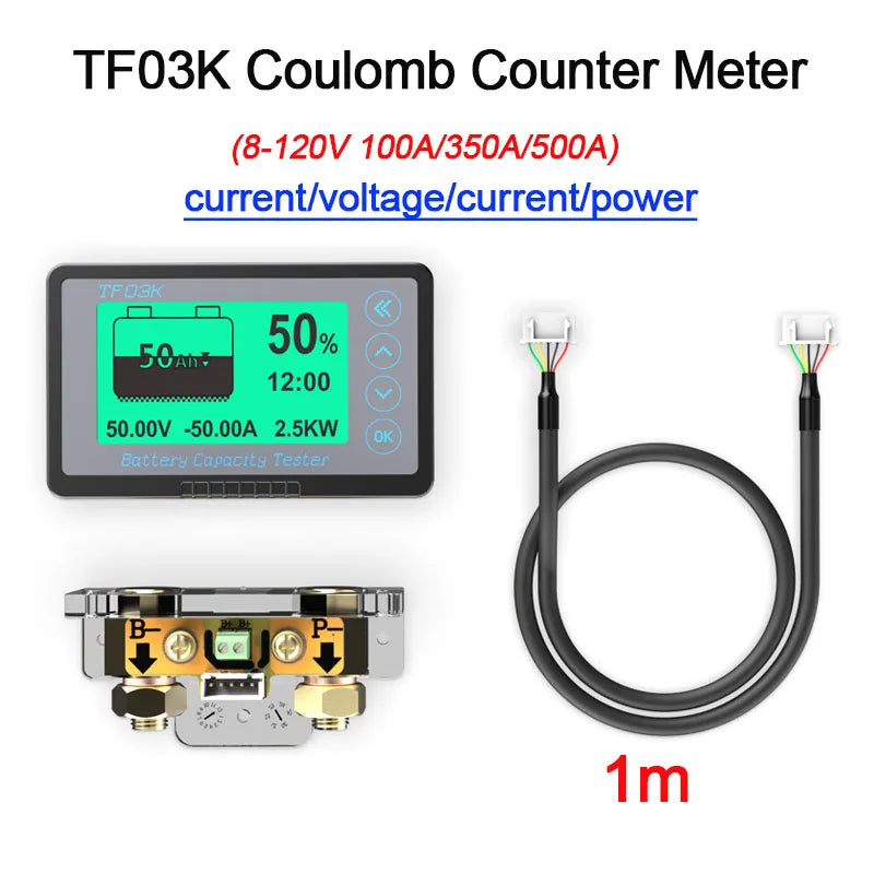 Golf Cart Battery Capacity Tester with Coulomb Counter