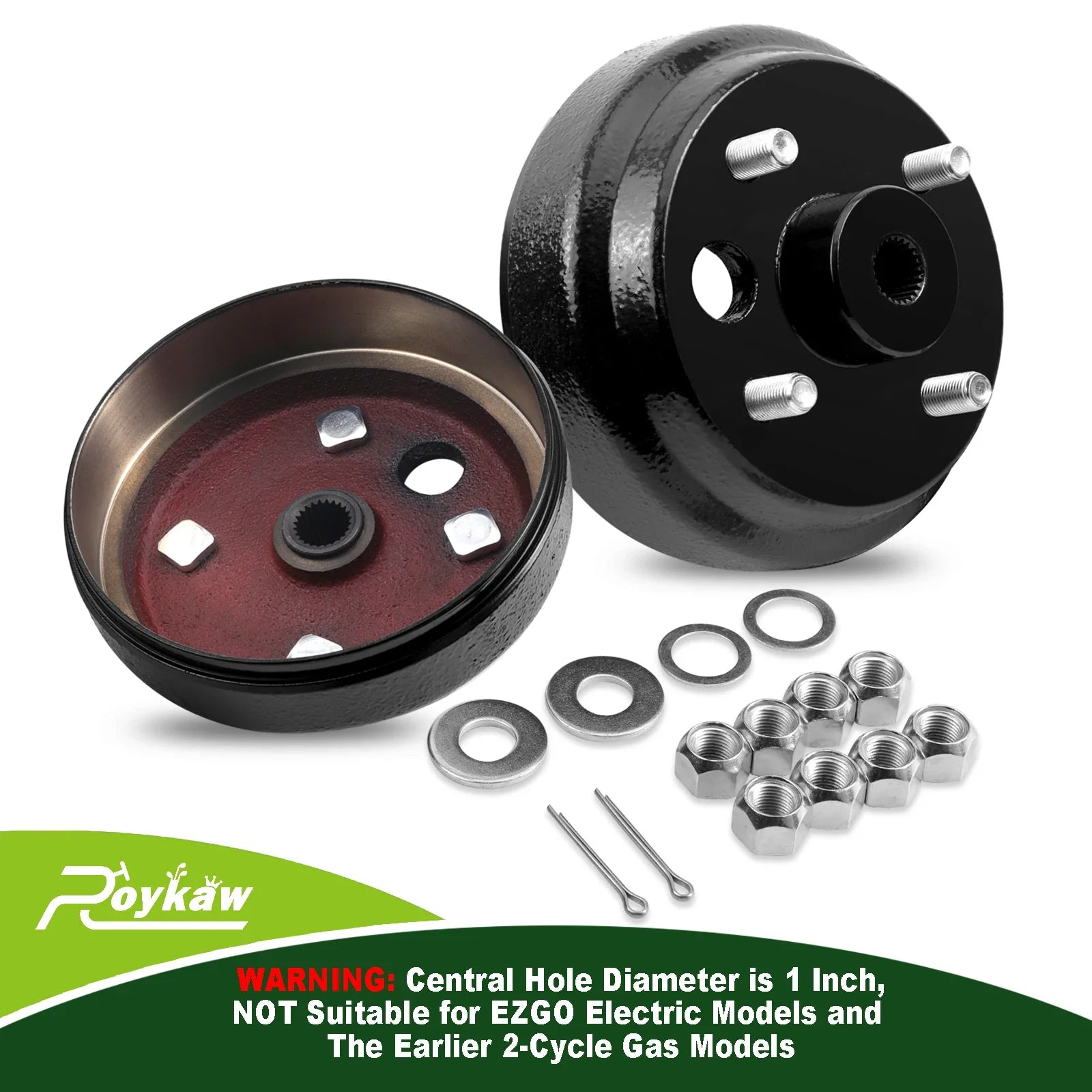 Golf Cart Brake Hub Drum w/30 Teeth Die Casting Fine Splined for EZGO 4 Cycle Gas, OEM# 21807G1, 41843-94