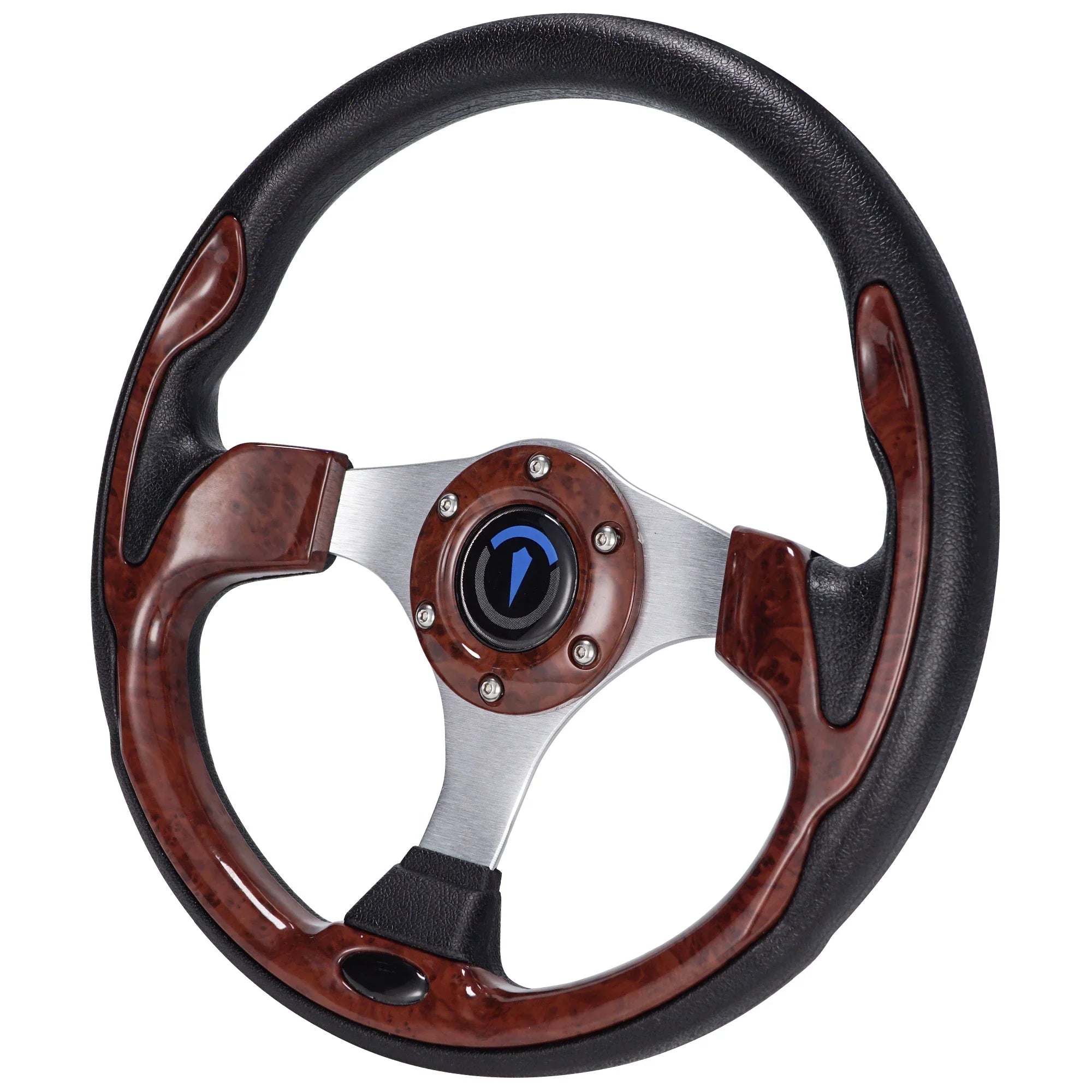 13 Inch 320mm Universal Golf Cart Steering Wheel – PU Leather, 5/6 Hole