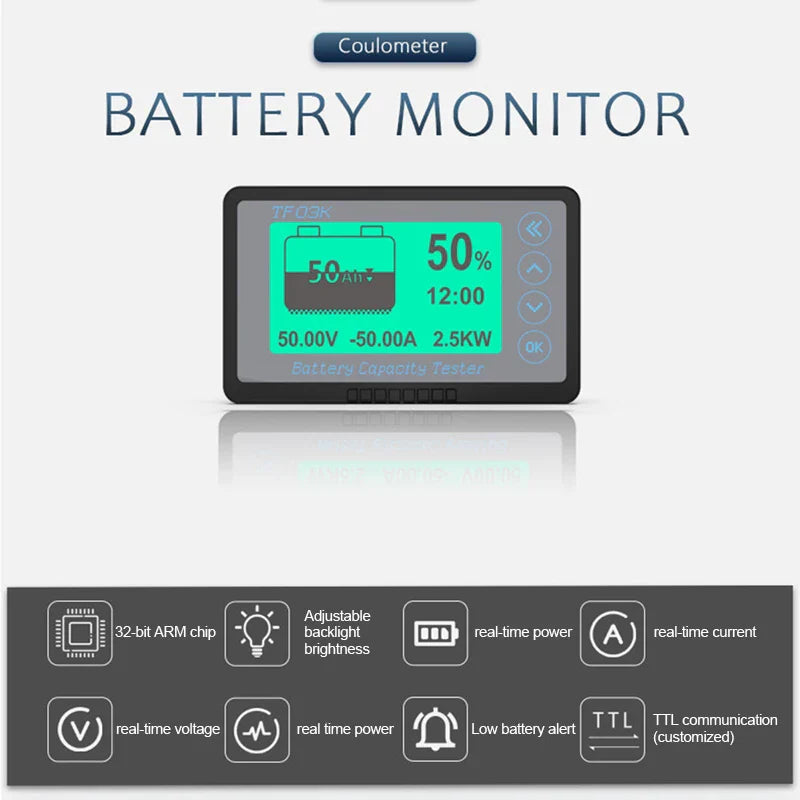 Golf Cart Battery Capacity Tester with Coulomb Counter