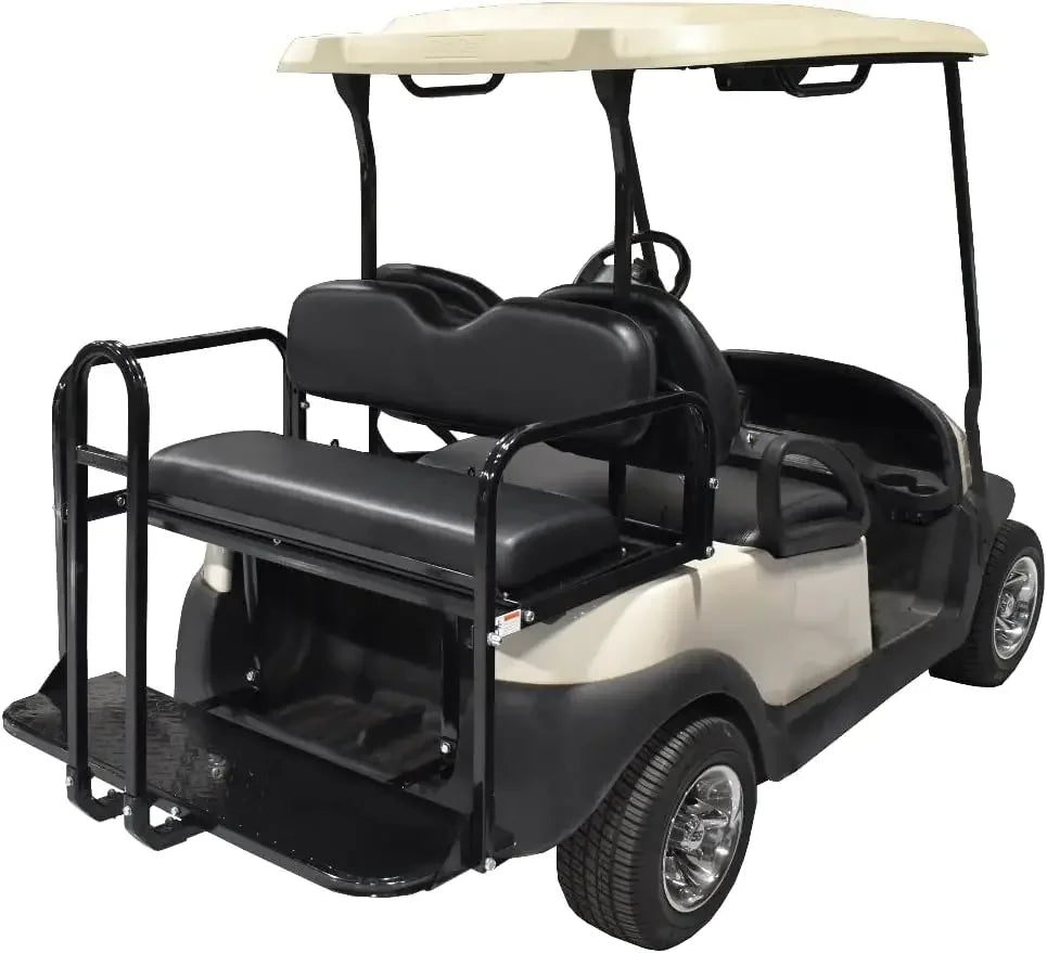 Golf Cart Rear Flip Seat Kit with Grab Bar for Club Car Precedent