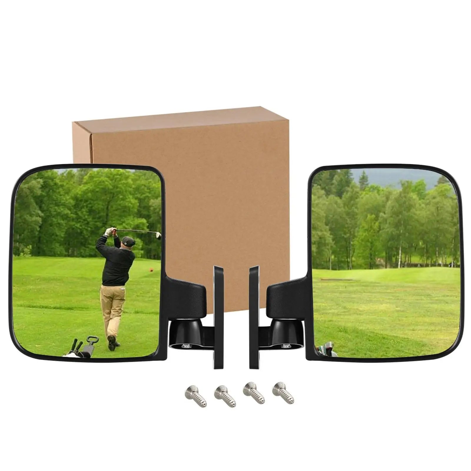 2Pcs Golf Carts Side Mirrors for Ezgo Professional Easy to Install Repair Parts Direct Replaces Golf Carts Rearview Mirror