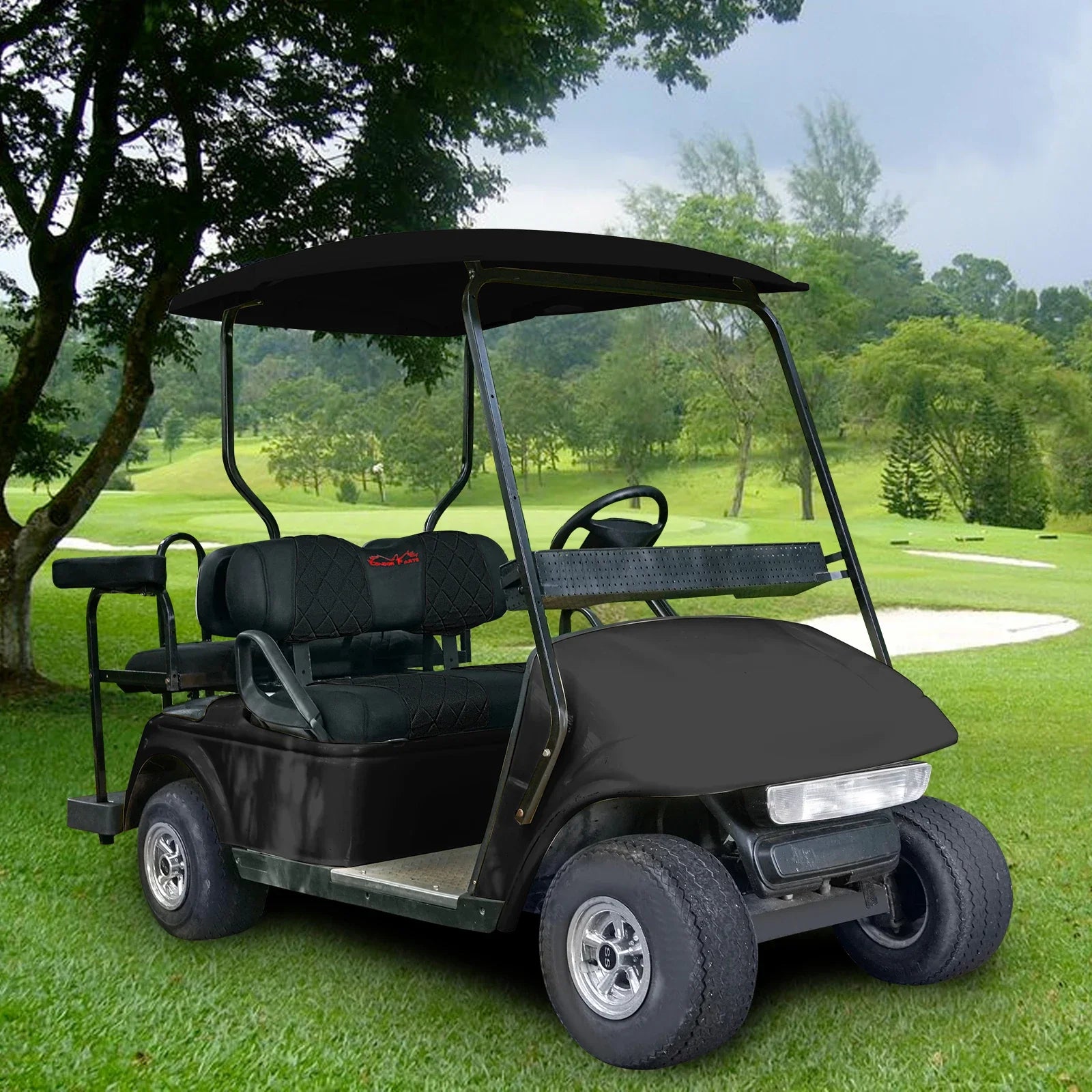 EZGO TXT & RXV Golf Cart Seat Covers – Diamond Design Breathable Mesh, Easy Install