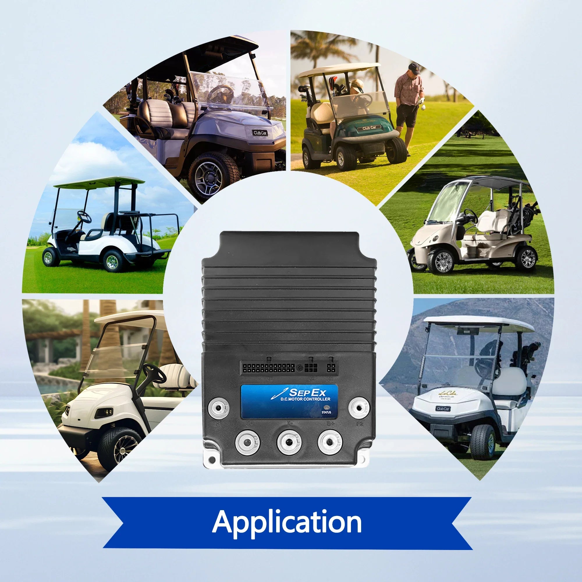 80V 600A DC Motor Controller 1244-6661 Compatible with Curtis SepEx 1244 Series Controllers EZGO Club Car Golf Cart