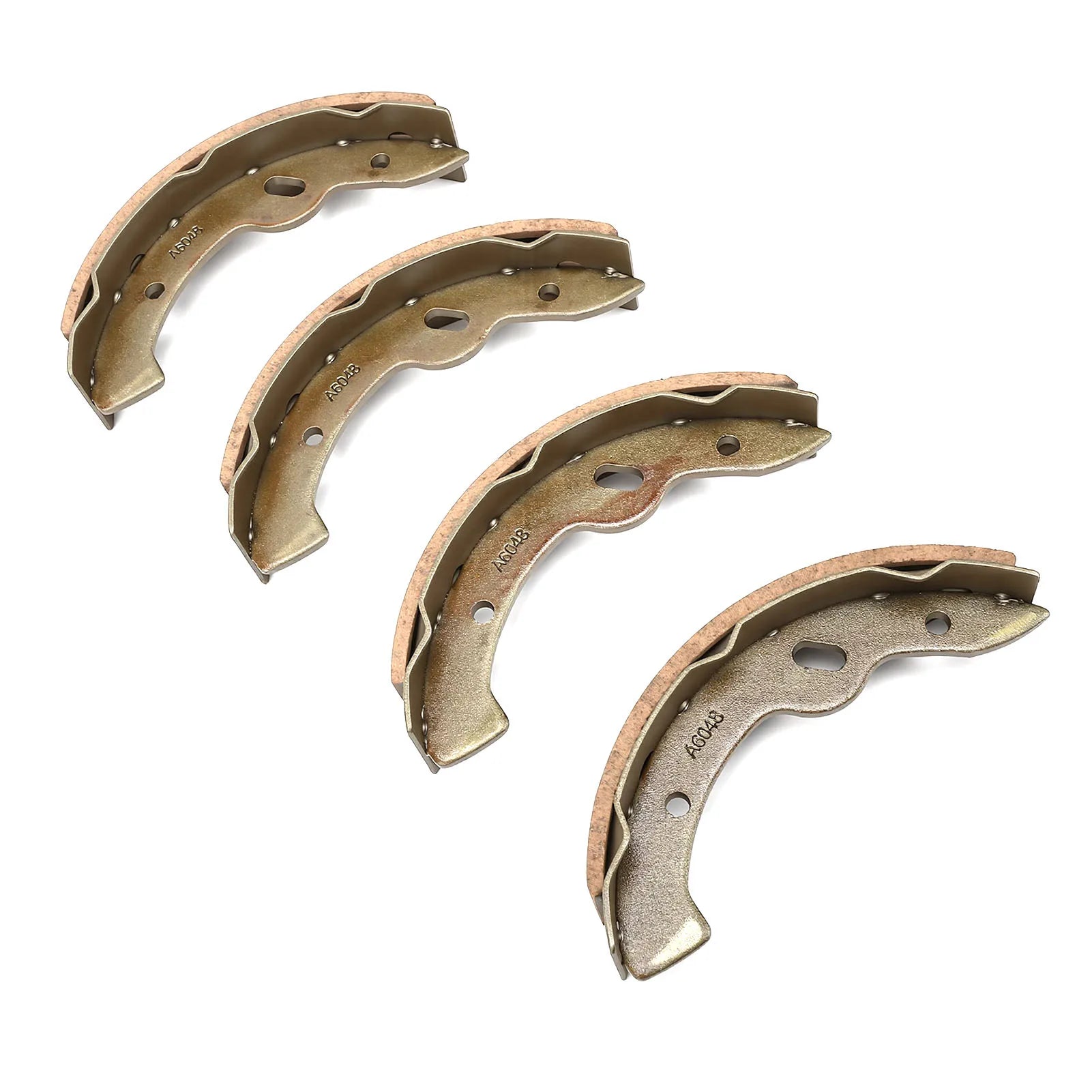 4pcs Golf Cart Brake Shoes Pads 70794-G01 Metal Brown Brake Shoes Replacement for EZGO TXT RXV