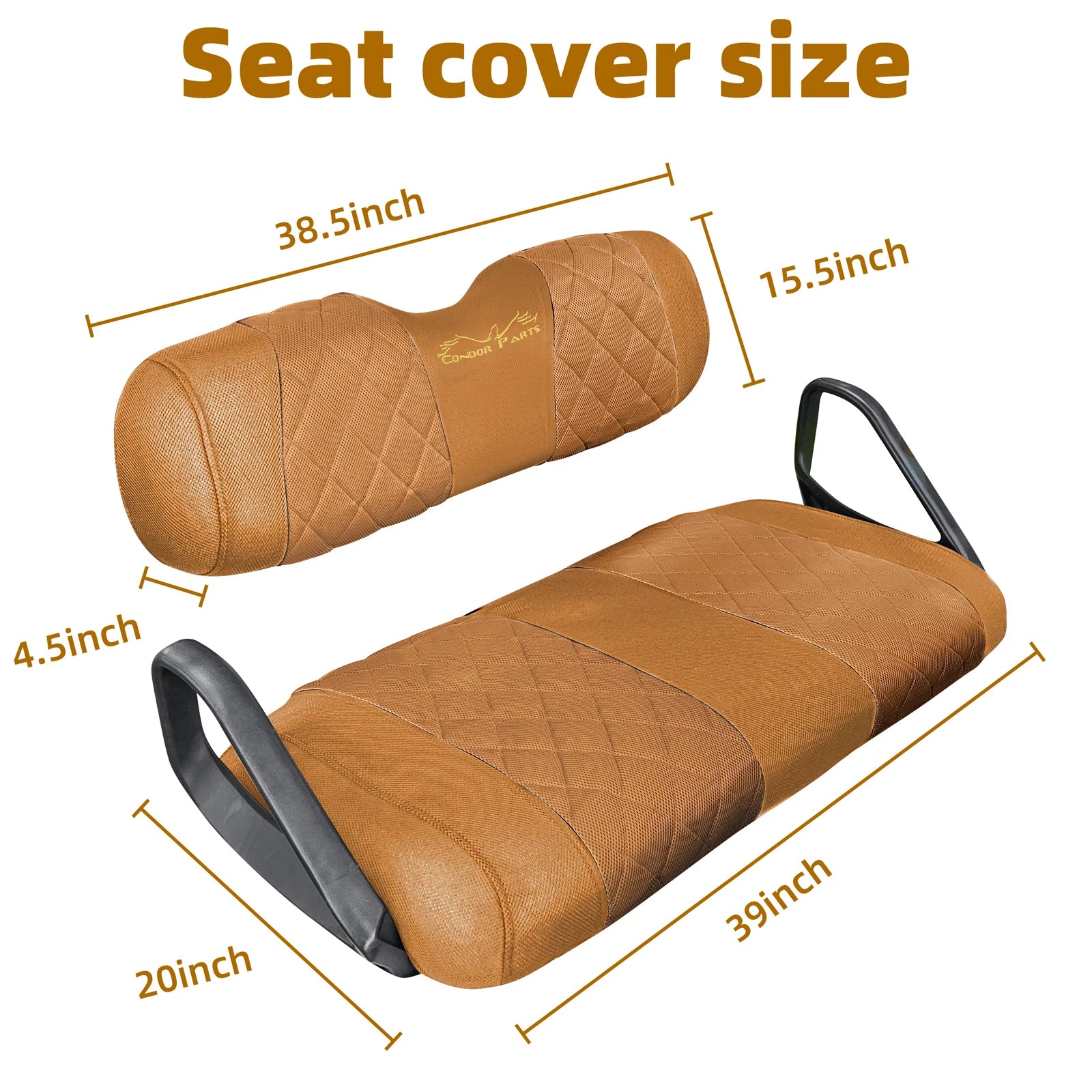 EZGO TXT & RXV Golf Cart Seat Covers – Diamond Design Breathable Mesh, Easy Install