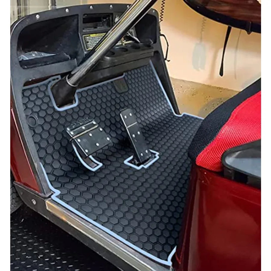 Golf Cart Floor Liner Mat Full Coverage Custom Fit for EZGO TXT 1994-2025,Express S4 (2012-2020) Cushman Workhorse EX1 (2020),