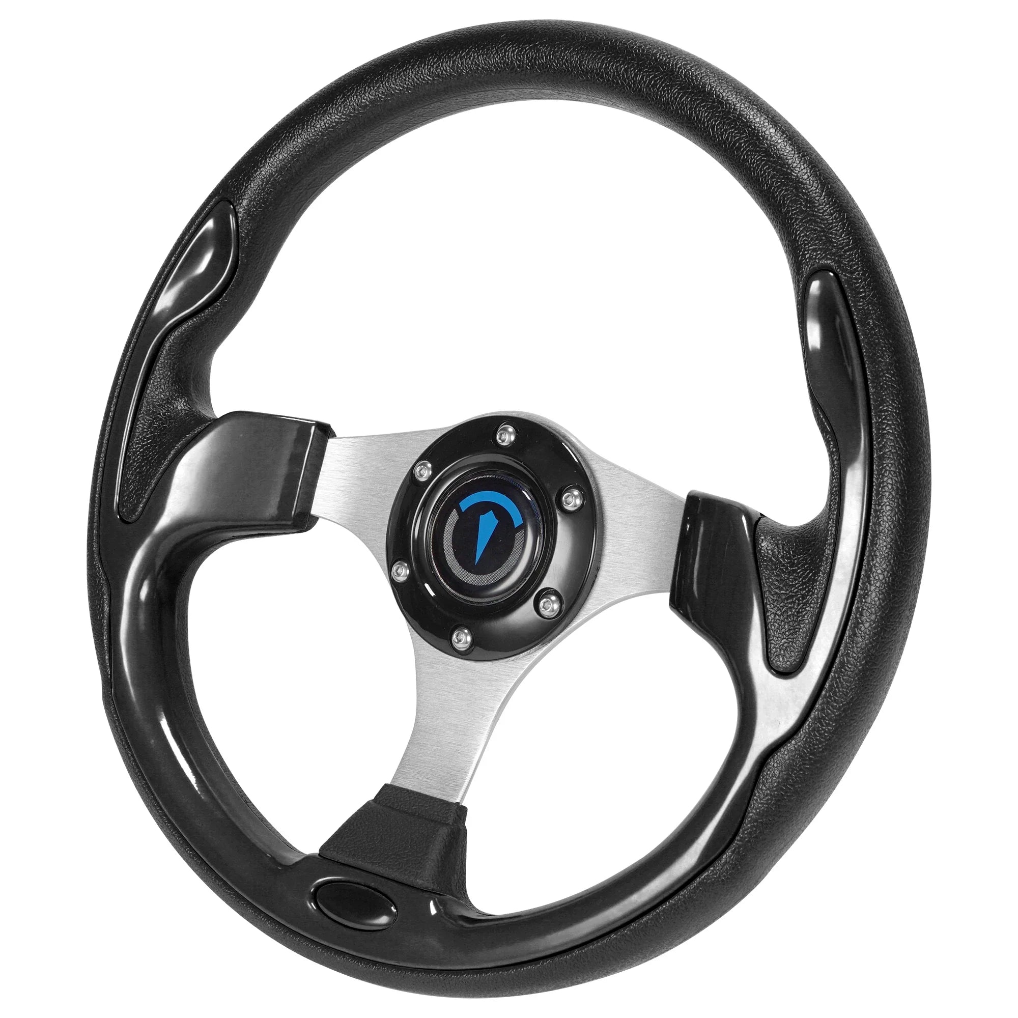 13 Inch 320mm Universal Golf Cart Steering Wheel – PU Leather, 5/6 Hole
