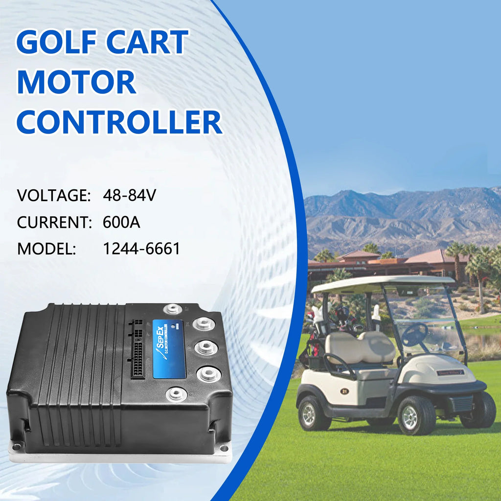 80V 600A DC Motor Controller 1244-6661 Compatible with Curtis SepEx 1244 Series Controllers EZGO Club Car Golf Cart