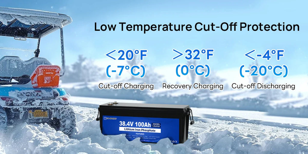 36V 100Ah Golf Cart Lithium Battery with BMS & Bluetooth