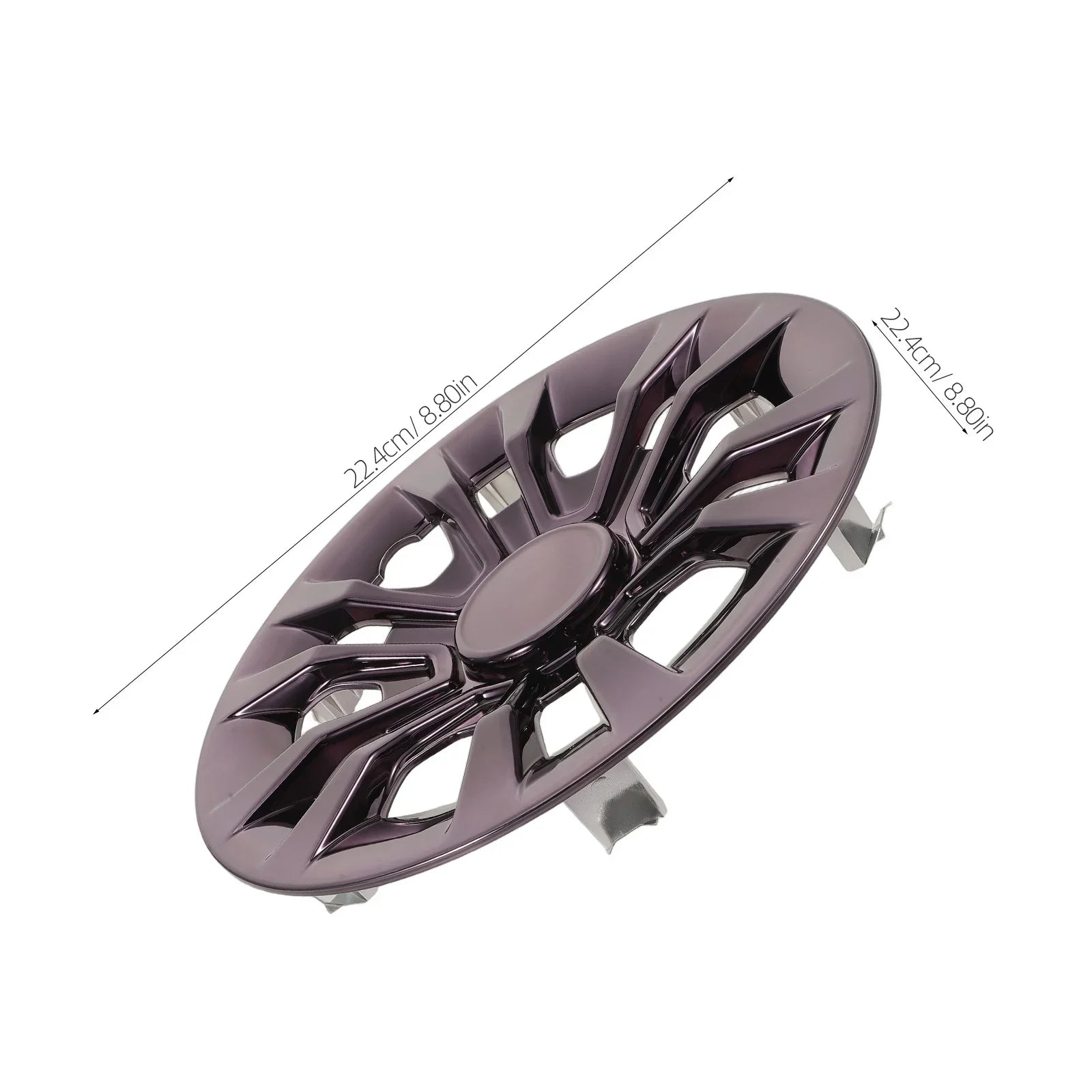8" Black Golf Cart Wheel Hub Caps – Weather Resistant Trim Cover (Single)