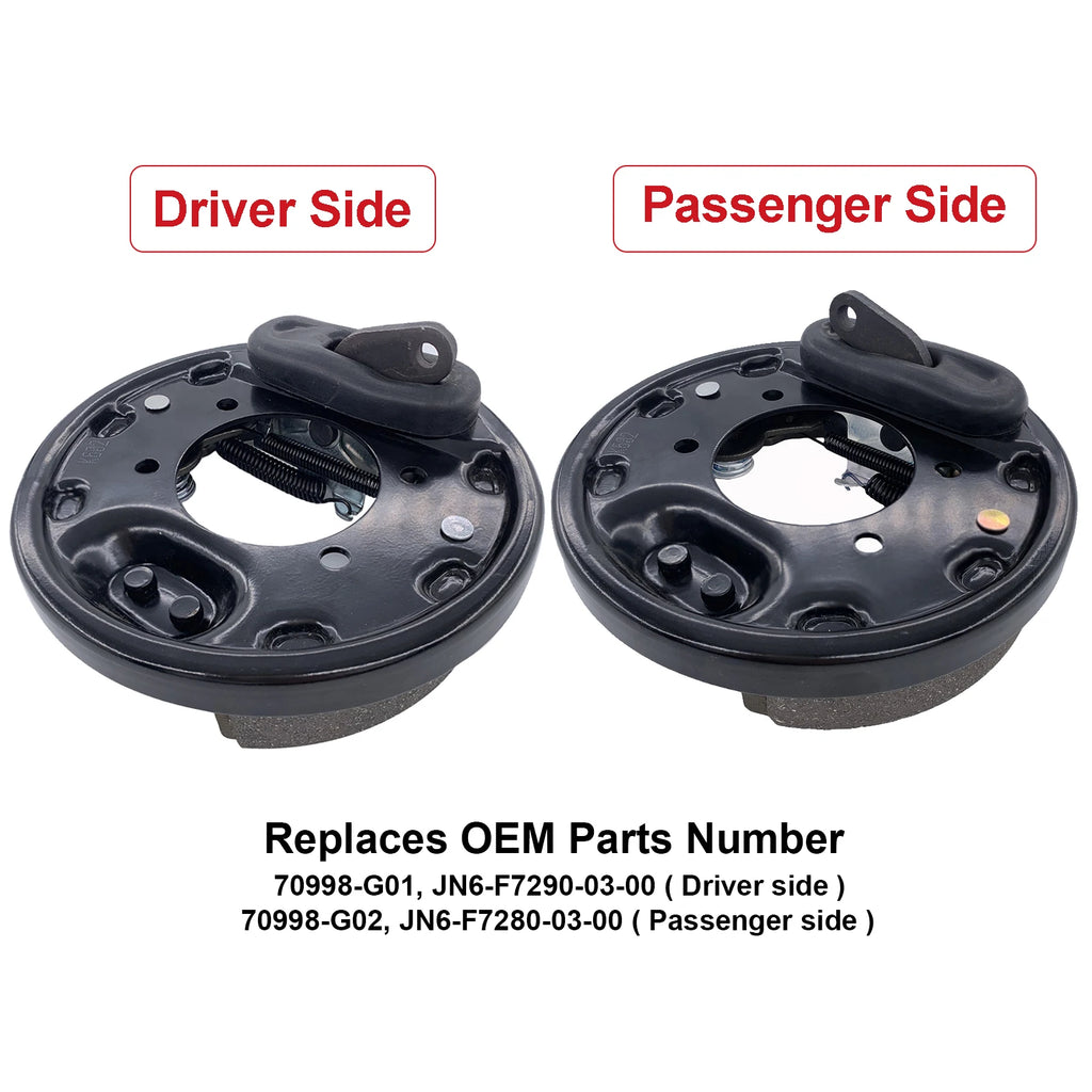 Golf Cart Brake Assembly Fit | EZGO TXT PDS & Yamaha G14-G22, Driver & Passenger Side, OEM #70998-G01, 70998-G02