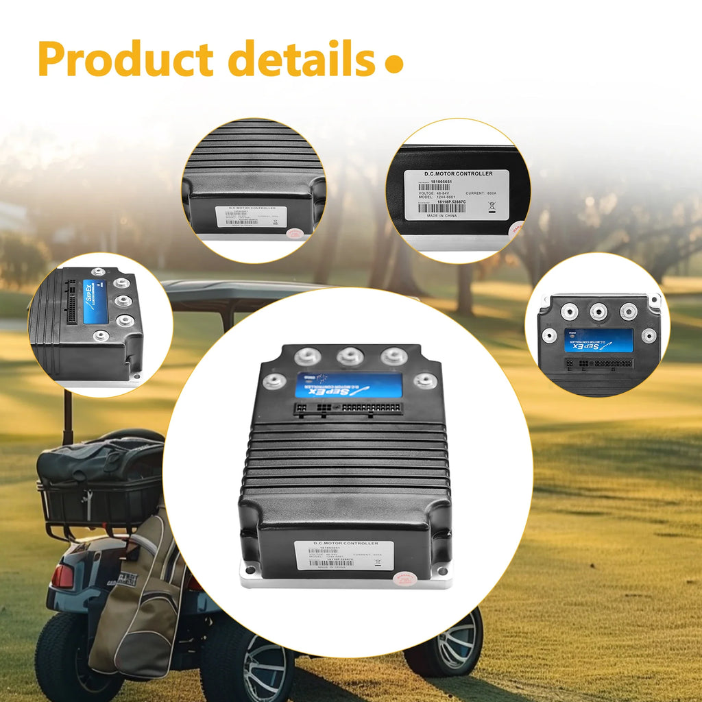 80V 600A DC Motor Controller 1244-6661 Compatible with Curtis SepEx 1244 Series Controllers EZGO Club Car Golf Cart