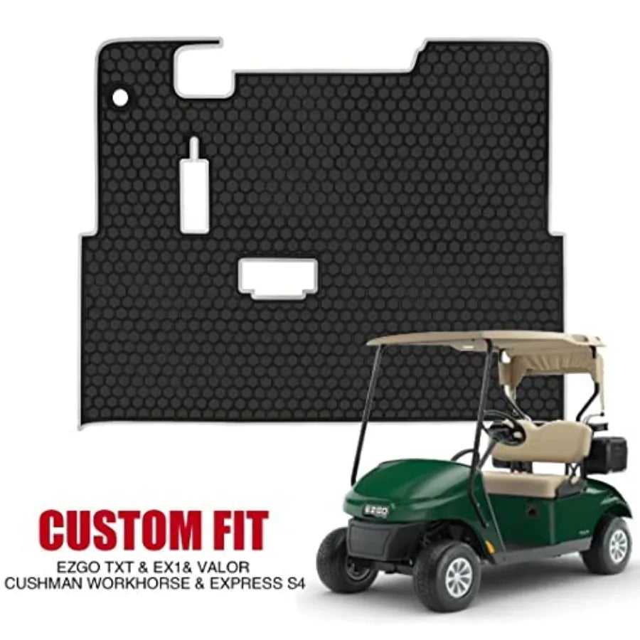 Golf Cart Floor Liner Mat Full Coverage Custom Fit for EZGO TXT 1994-2025,Express S4 (2012-2020) Cushman Workhorse EX1 (2020),