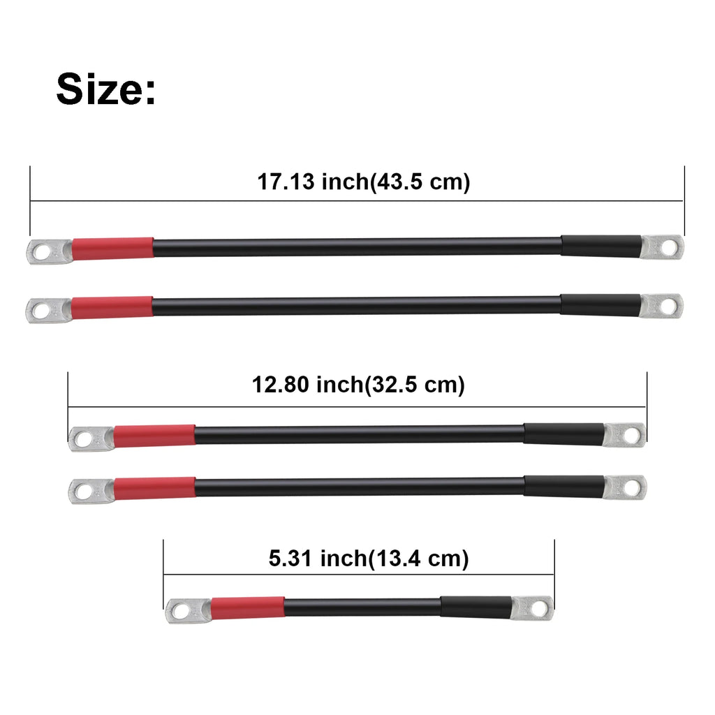 4 Gauge Golf Cart Battery Cables Fit | Club Car Precedent 2008-Up 48 Volt Models, 5 PCS