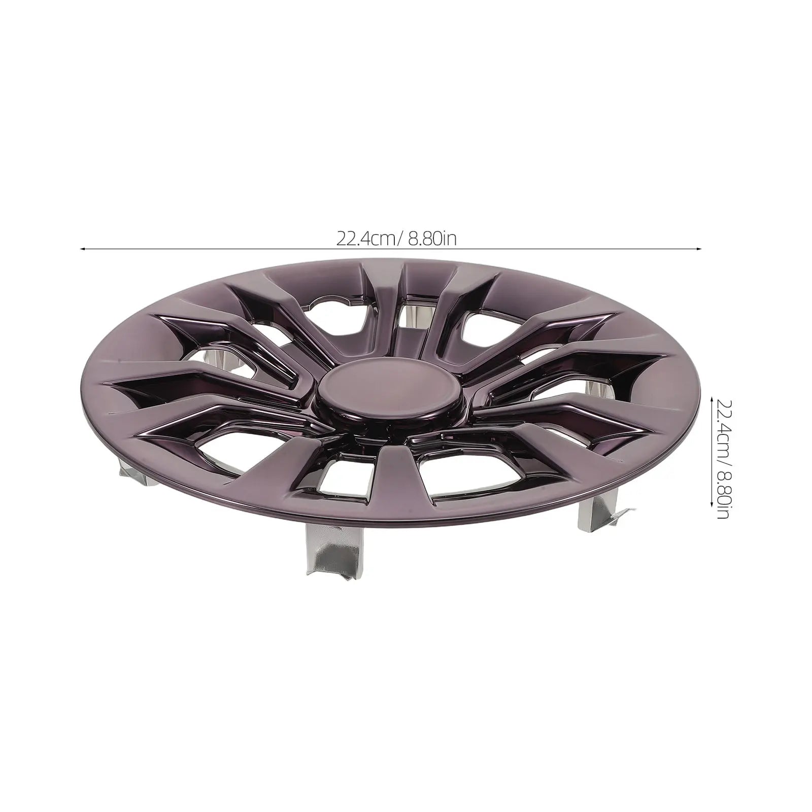 8" Sleek Black Golf Cart Wheel Center Hub Caps – Weather Resistant Rim Cover (Single)