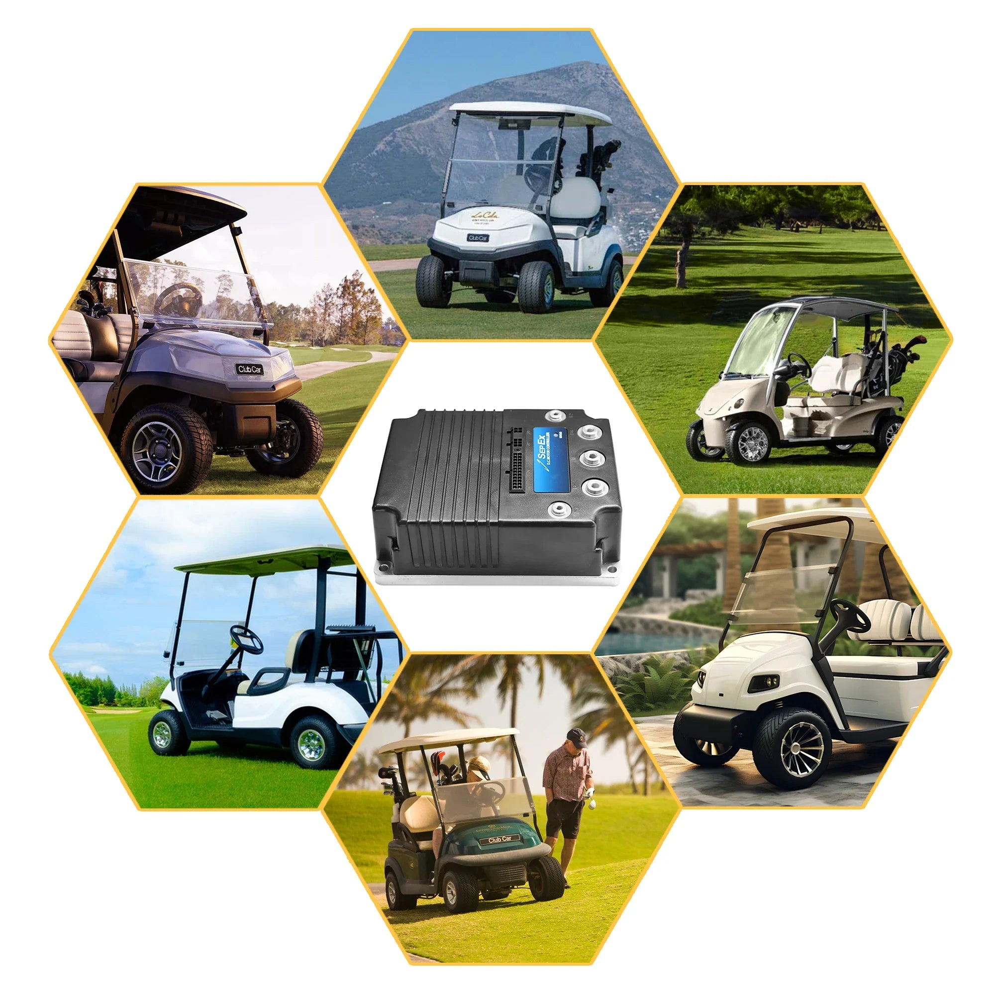 80V 600A DC Motor Controller 1244-6661 Compatible with Curtis SepEx 1244 Series Controllers EZGO Club Car Golf Cart