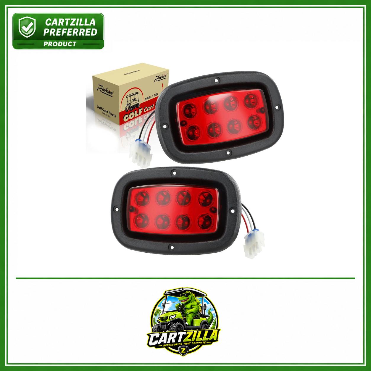 12 V Golf Cart Taillights Rear Lights Fit | Club Car DS (1982-up) & Yamaha G14/G16/G19/G22 G&E