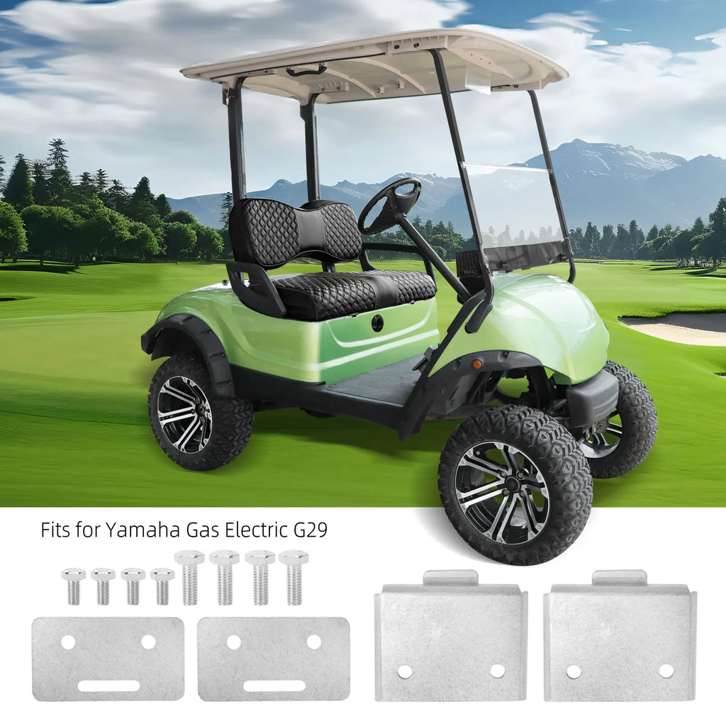 Golf Cart Seat Hinge Fit | Yamaha G29, 2 Sets (Includes Male & Female Plates)
