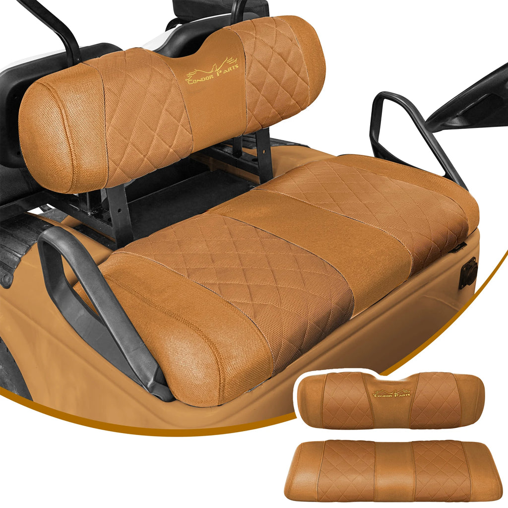 EZGO TXT & RXV Golf Cart Seat Covers – Diamond Design Breathable Mesh, Easy Install