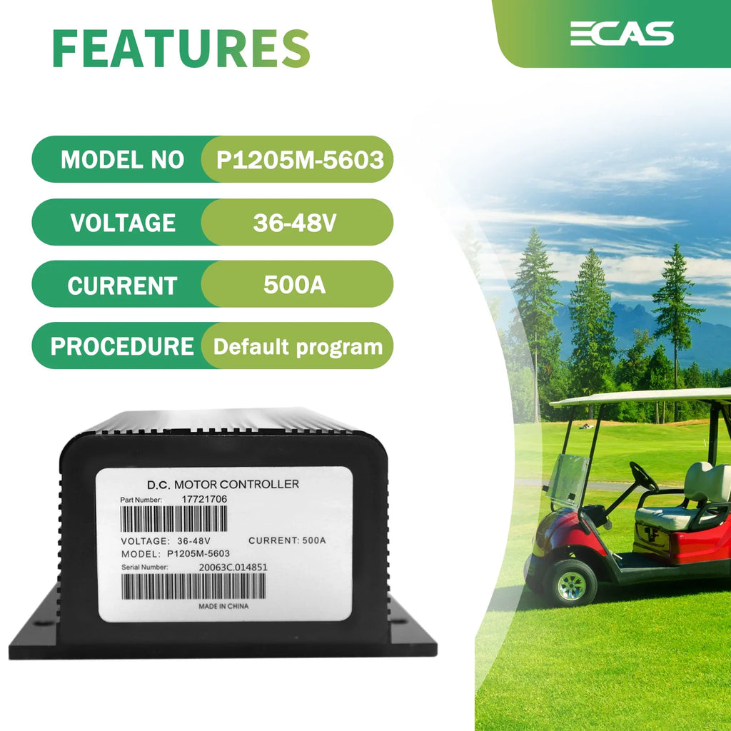 48V 500A Golf Cart Speed Controller for Club Car DS (1996+) – Curtis 1205M-5601 / 1205M-5603