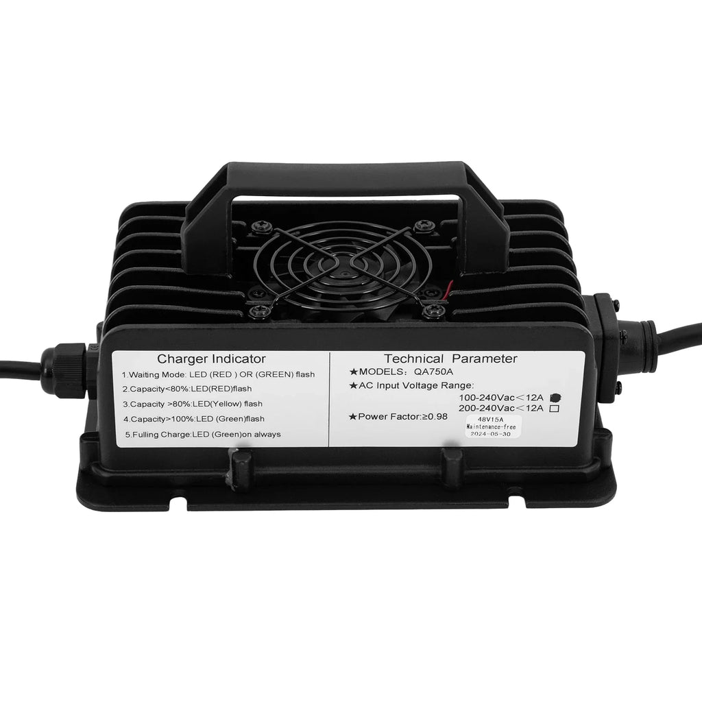48Volt 15Amp Golf Cart Battery Charger, Car Golf Cart Smart Charger, Golf Cart Battery Charger, Model QA750A