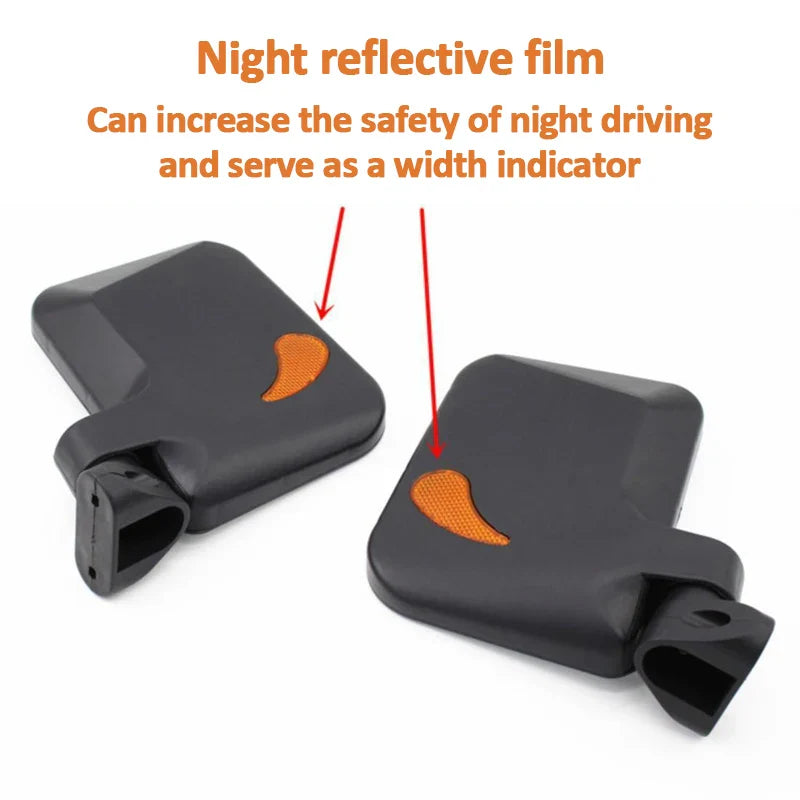 Car Side Rear View Mirror Adjustable Wide-Angle Rearview Mirrors Easy Installation for Tricycle Golf Cart 18 cmx13.5 cm