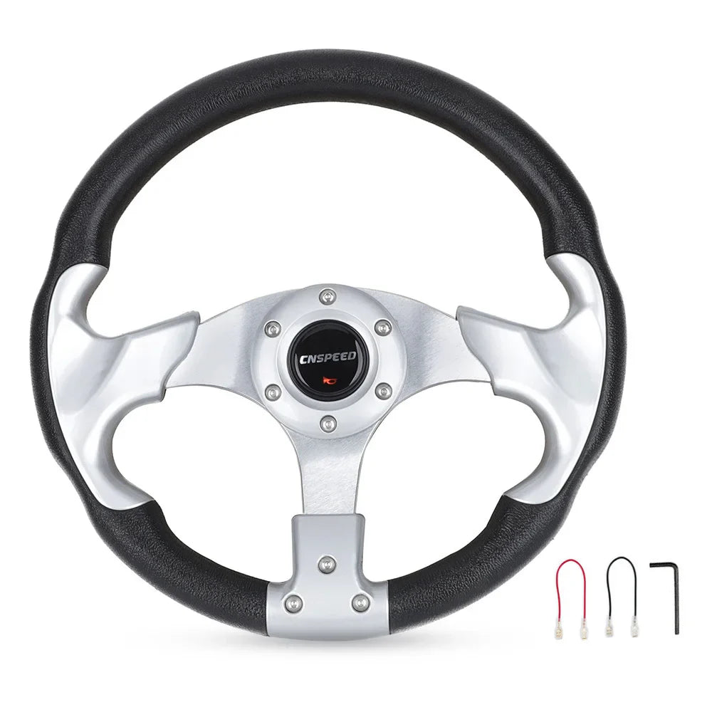 13 Inch 320mm Racing Style Steering Wheel for Yamaha Golf Cart & EZGO – Aluminum Alloy