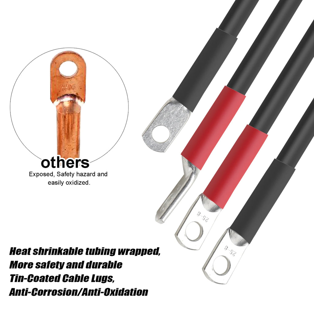 4 Gauge Golf Cart Battery Cables Fit | Club Car Precedent 2008-Up 48 Volt Models, 5 PCS