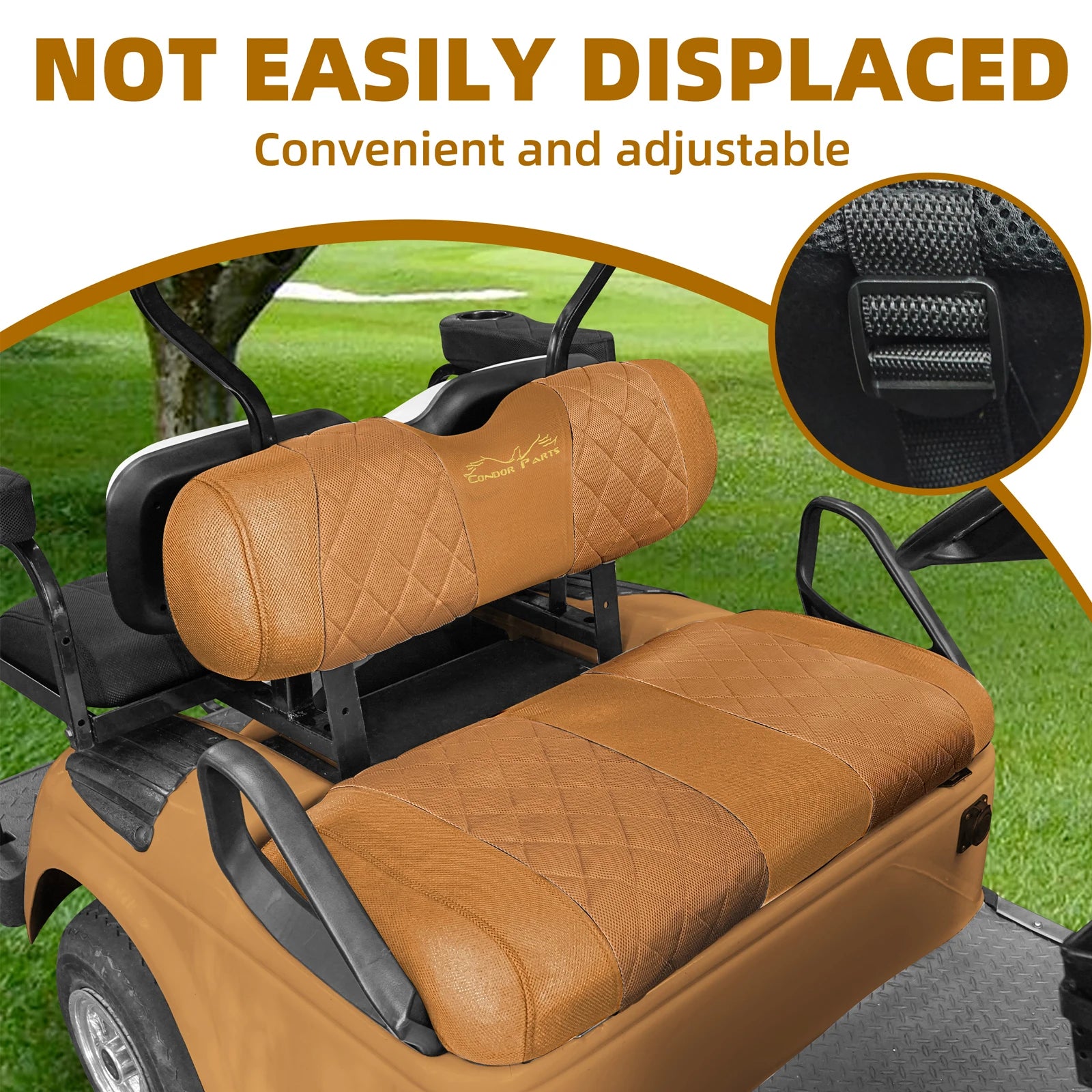 EZGO TXT & RXV Golf Cart Seat Covers – Diamond Design Breathable Mesh, Easy Install
