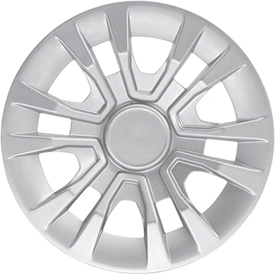 8" Silver Golf Cart Hubcaps – Universal Fit for Club Car, EZGO & Yamaha (Set of 4)