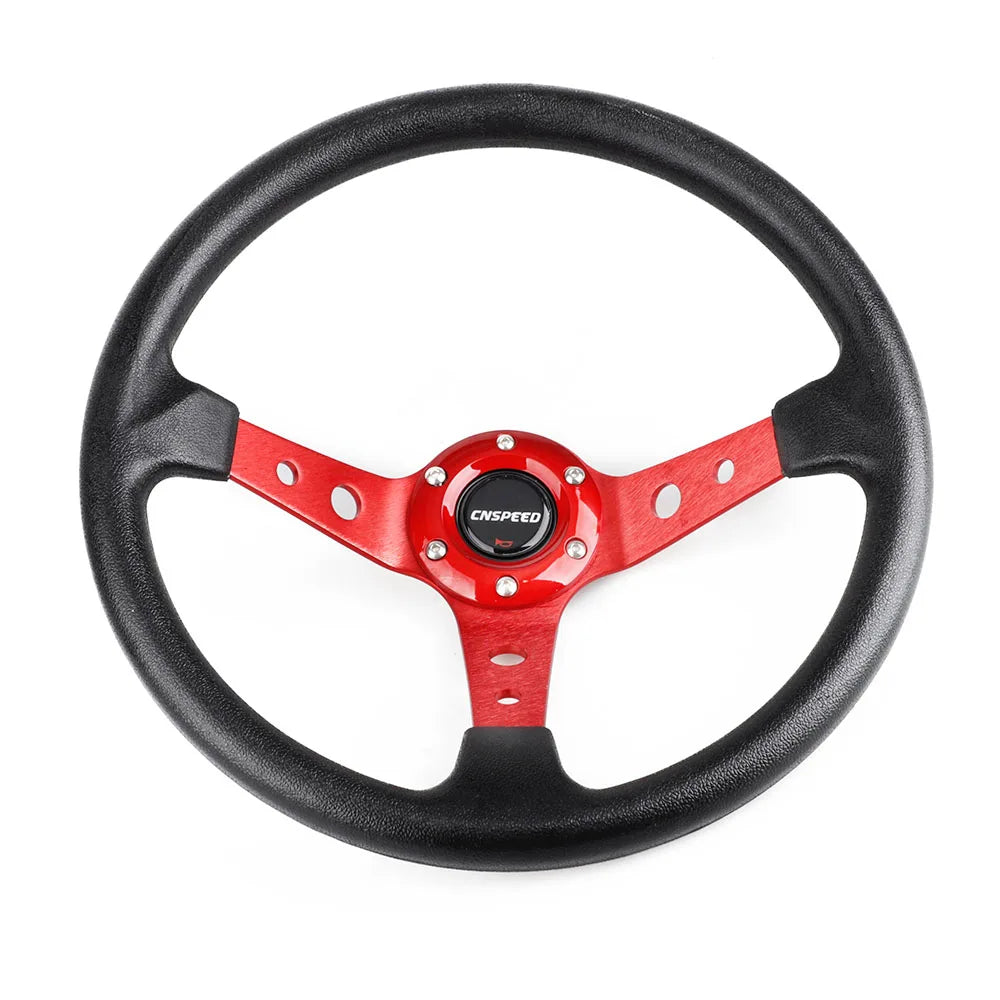 14 Inch 350mm PU Leather Racing Steering Wheel with 70mm PCD Adapter for Logitech G29 G920 G923
