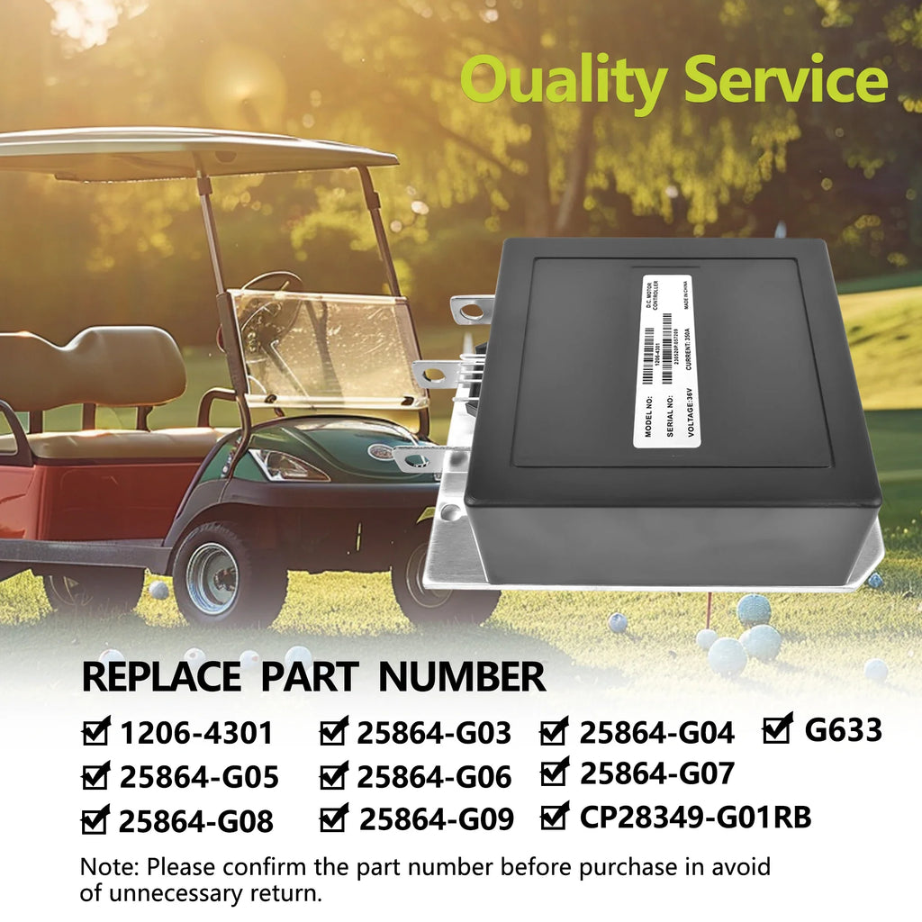 36V 350A Golf Cart Motor Controller for EZGO TXT & Medalist (1994–2012) – Replaces 1206-4301 / 25864G09