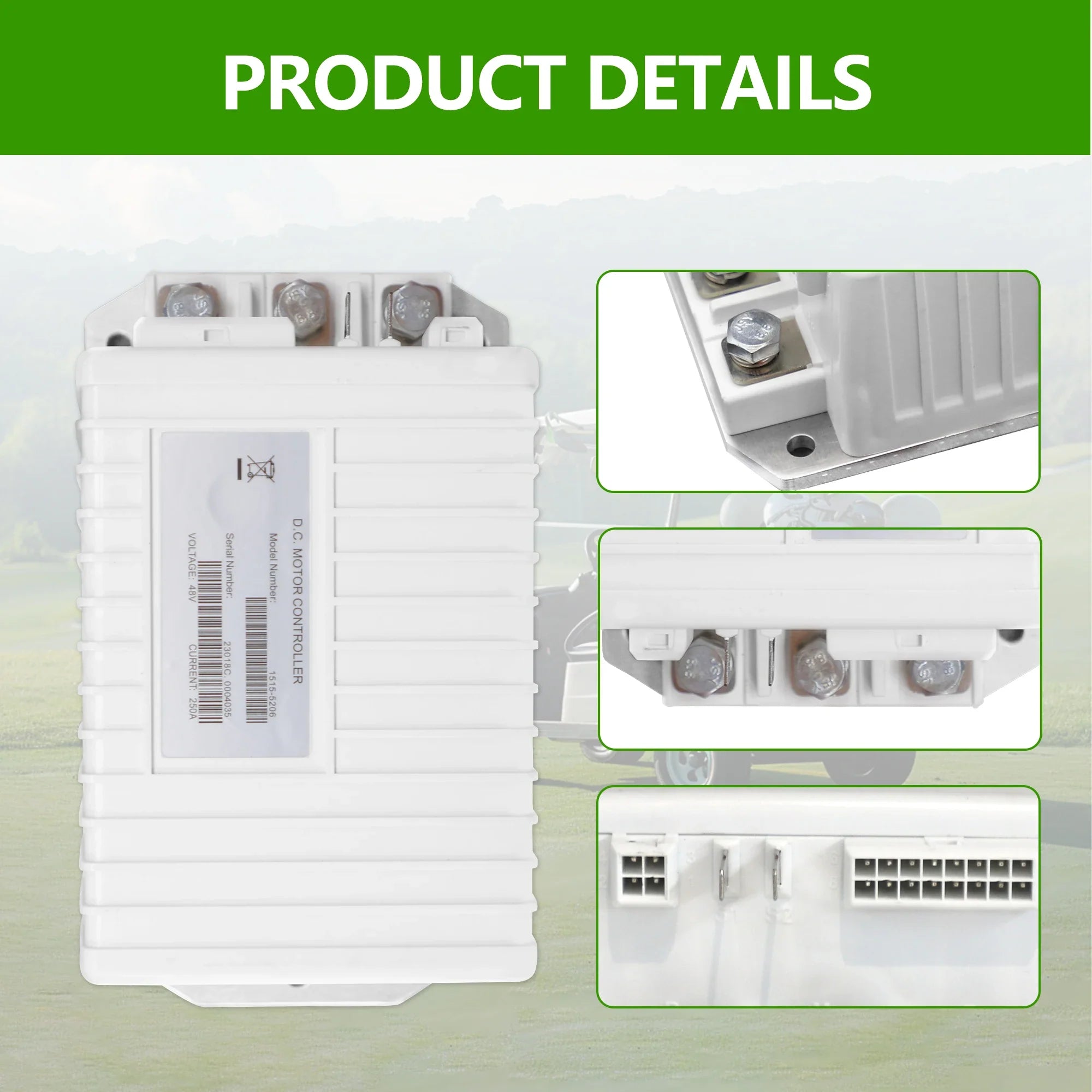 48V 250A MCOR Golf Cart Motor Controller for Club Car Precedent, Onward & Tempo (2014–2019) – Curtis 1515-5206