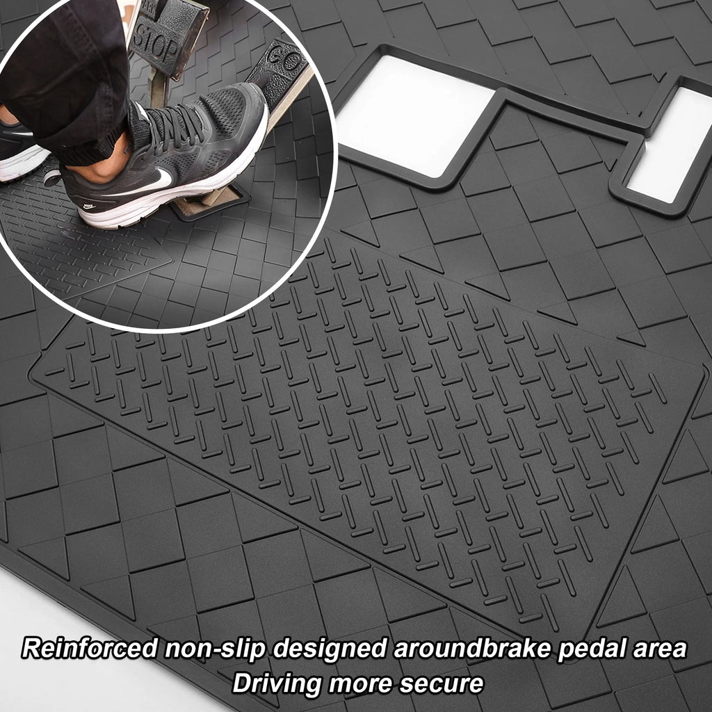 Golf Cart Mat Full Coverage Floor Liner | Club Car DS (1982-2013) & Villager (1982-2018), 8mm Thick Heavy-Duty Mat