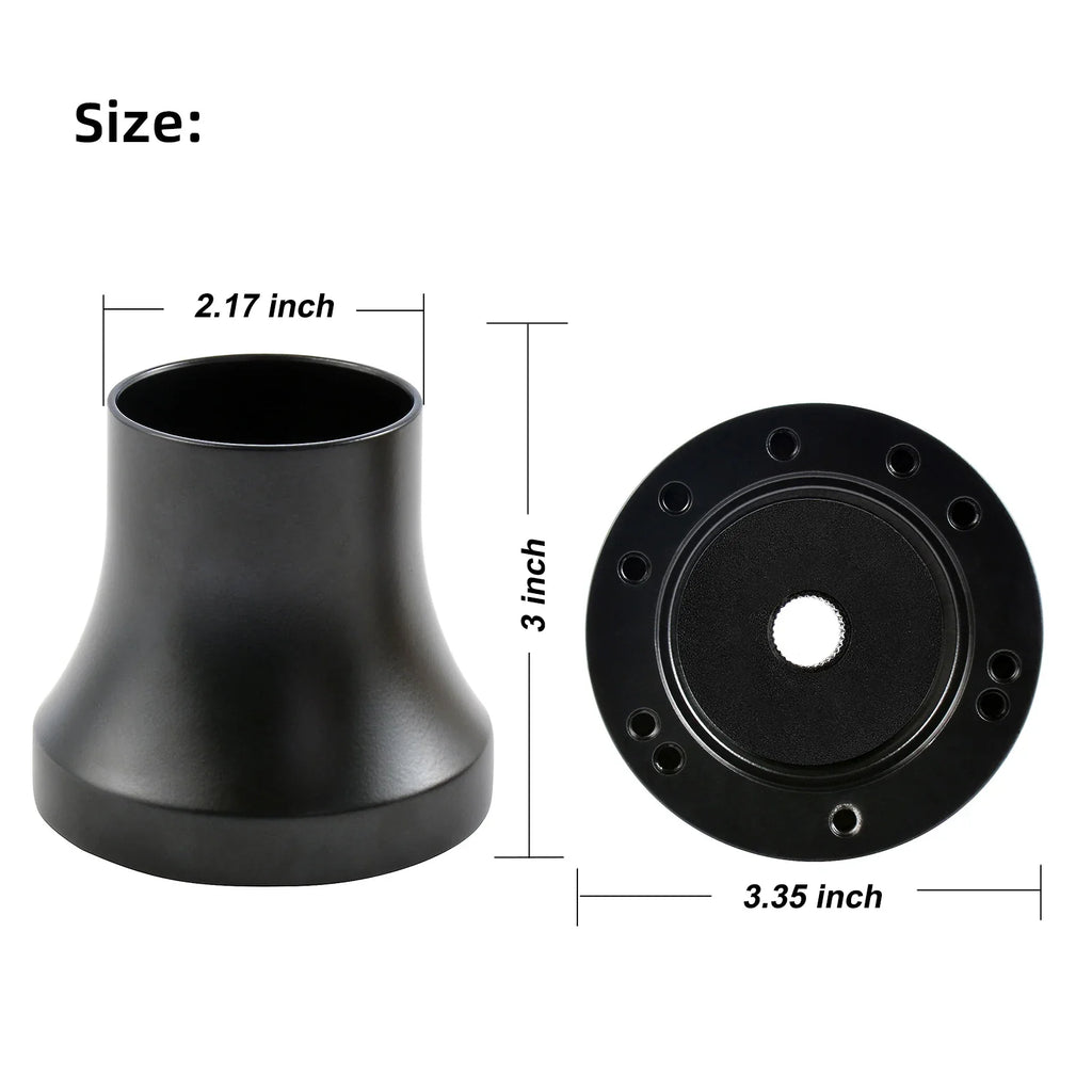 Golf Cart Steering Wheel Adapter for Yamaha G1–G29, Drive & Drive2 – Black/Silver