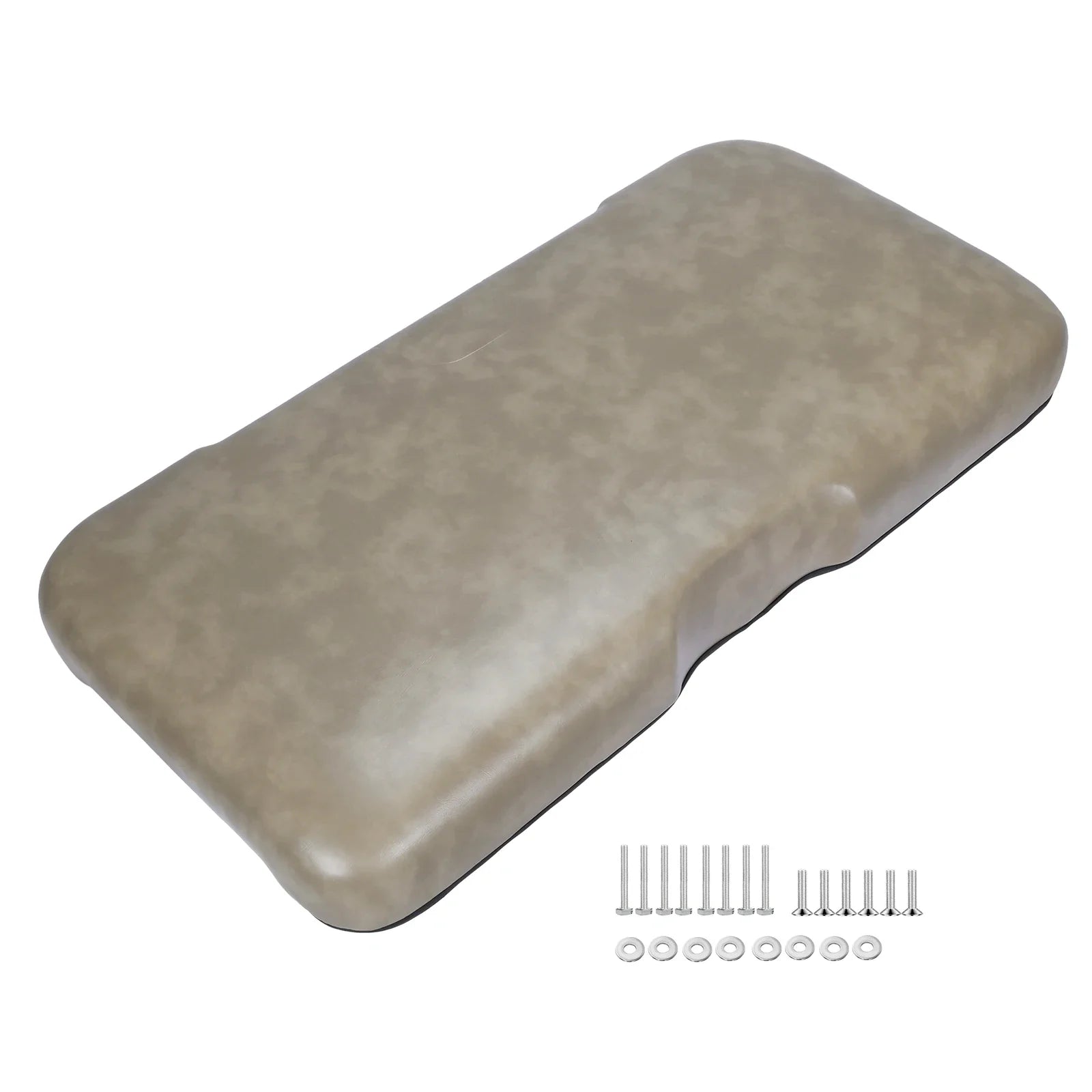 EZGO RXV Front Seat Bottom Cushion Assembly – Beige PU Leather with Mounting Hardware (2008 & Up)