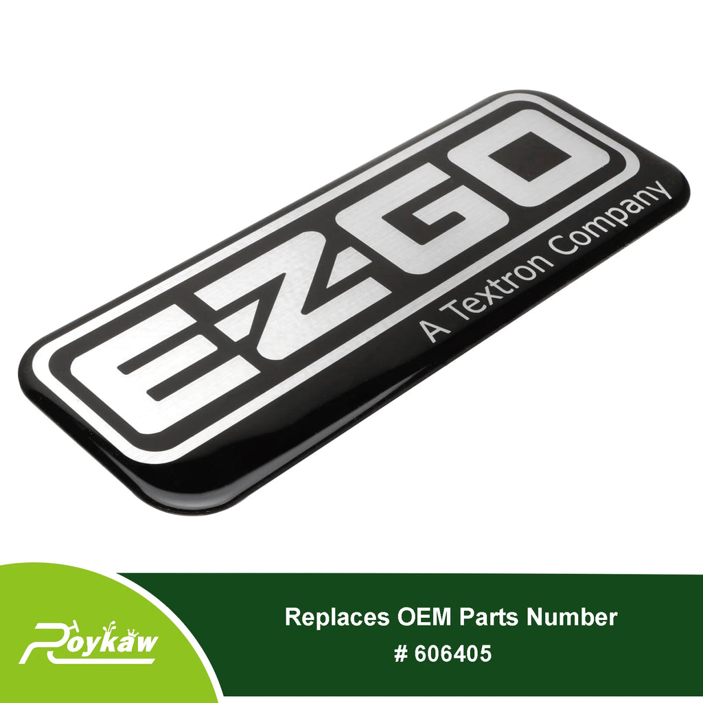 EZGO RXV Golf Cart Front Name Plate/Emblem | 2008-up Gas & Electric Models, Replaces OEM # 606405