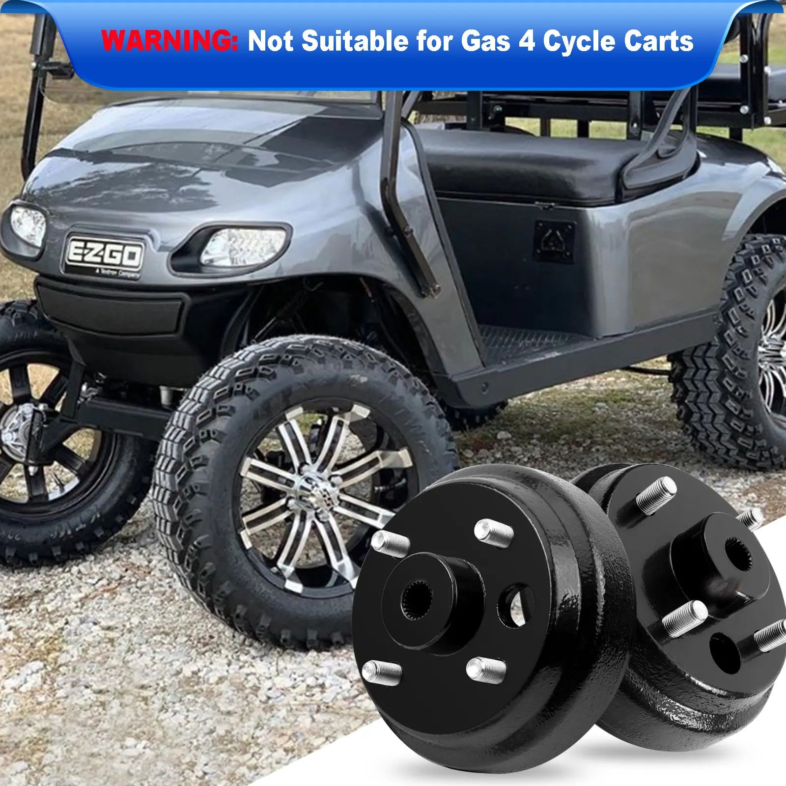 Golf Cart Brake Drum Hub Assembly for EZGO TXT 1982-up 2 Cycle G&E OEM# 19186-G1P 17082-G2 17298-G1