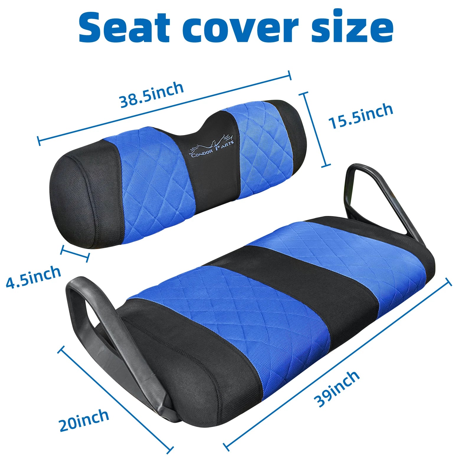 EZGO TXT & RXV Golf Cart Seat Covers – Diamond Design Breathable Mesh, Easy Install