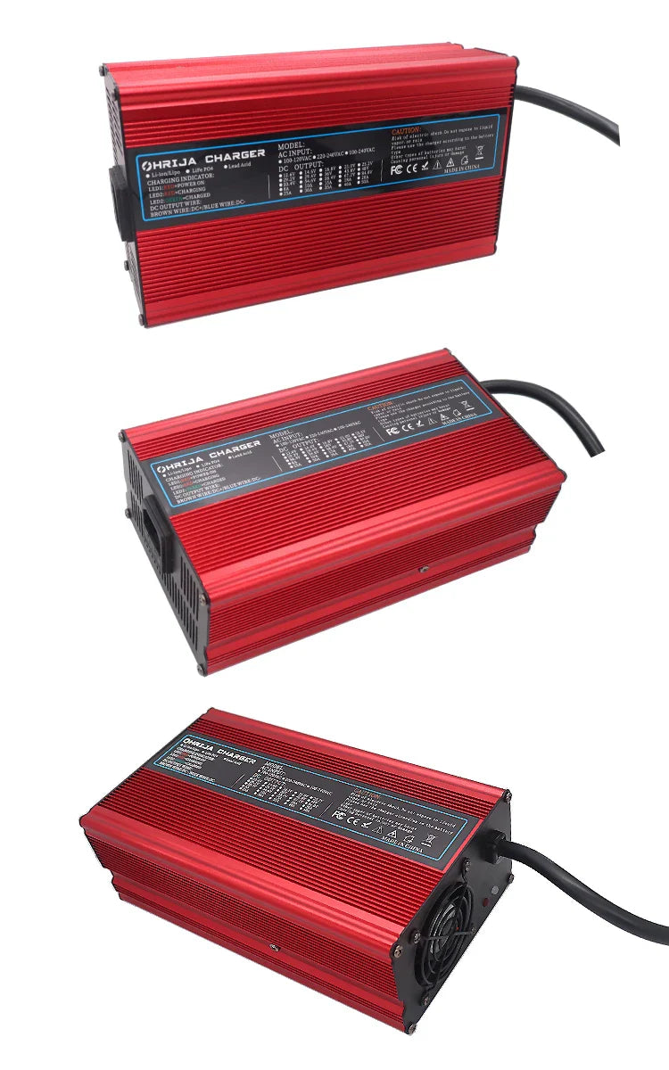 48V 15A Charger Suitable For EZGO CLUB CAR YAMAHA 48V Lead-Acid Battery AGM Golf Cart TXT RXV Plug Ptional Smart Aluminu Shell