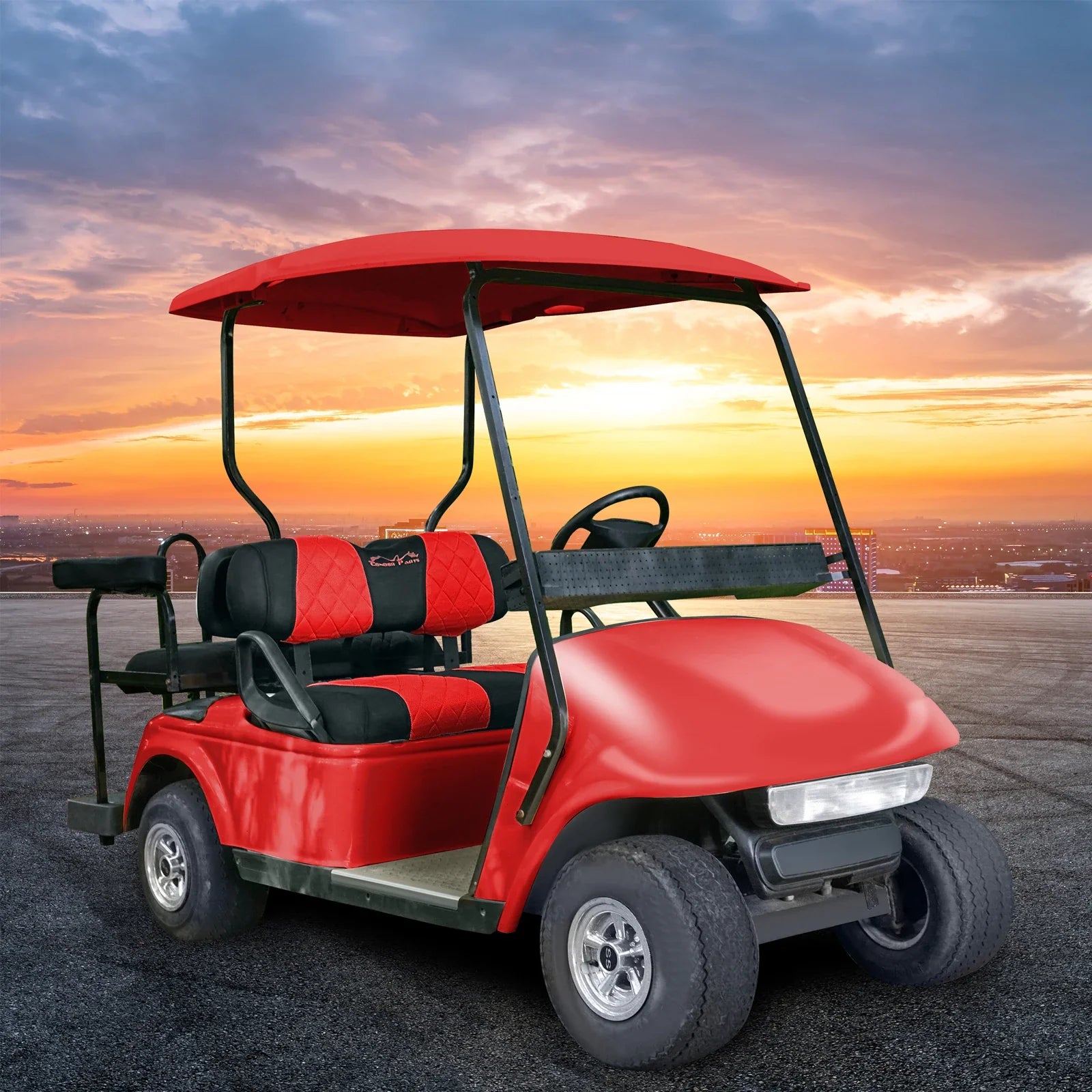 EZGO TXT & RXV Golf Cart Seat Covers – Diamond Design Breathable Mesh, Easy Install