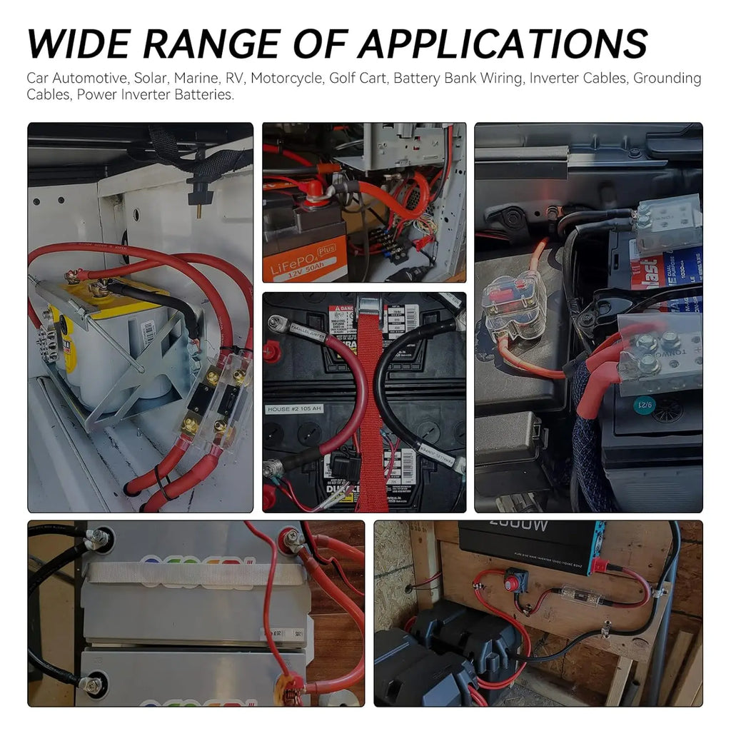 2AWG Golf Cart Battery Inverter Cable