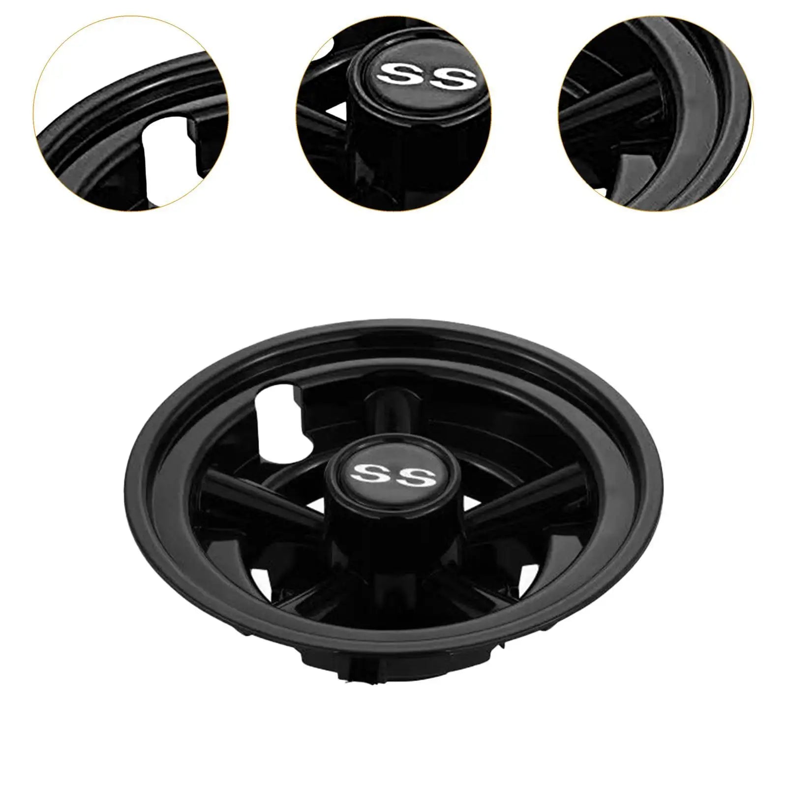 8" Universal Golf Cart Hub Caps – Lightweight Easy-Remove Wheel Covers (Set of 4)
